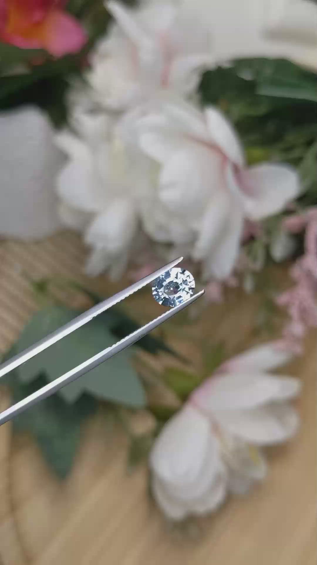 1.21 Ct. Blue Spinel from Ceylon (Sri Lanka) Size Video