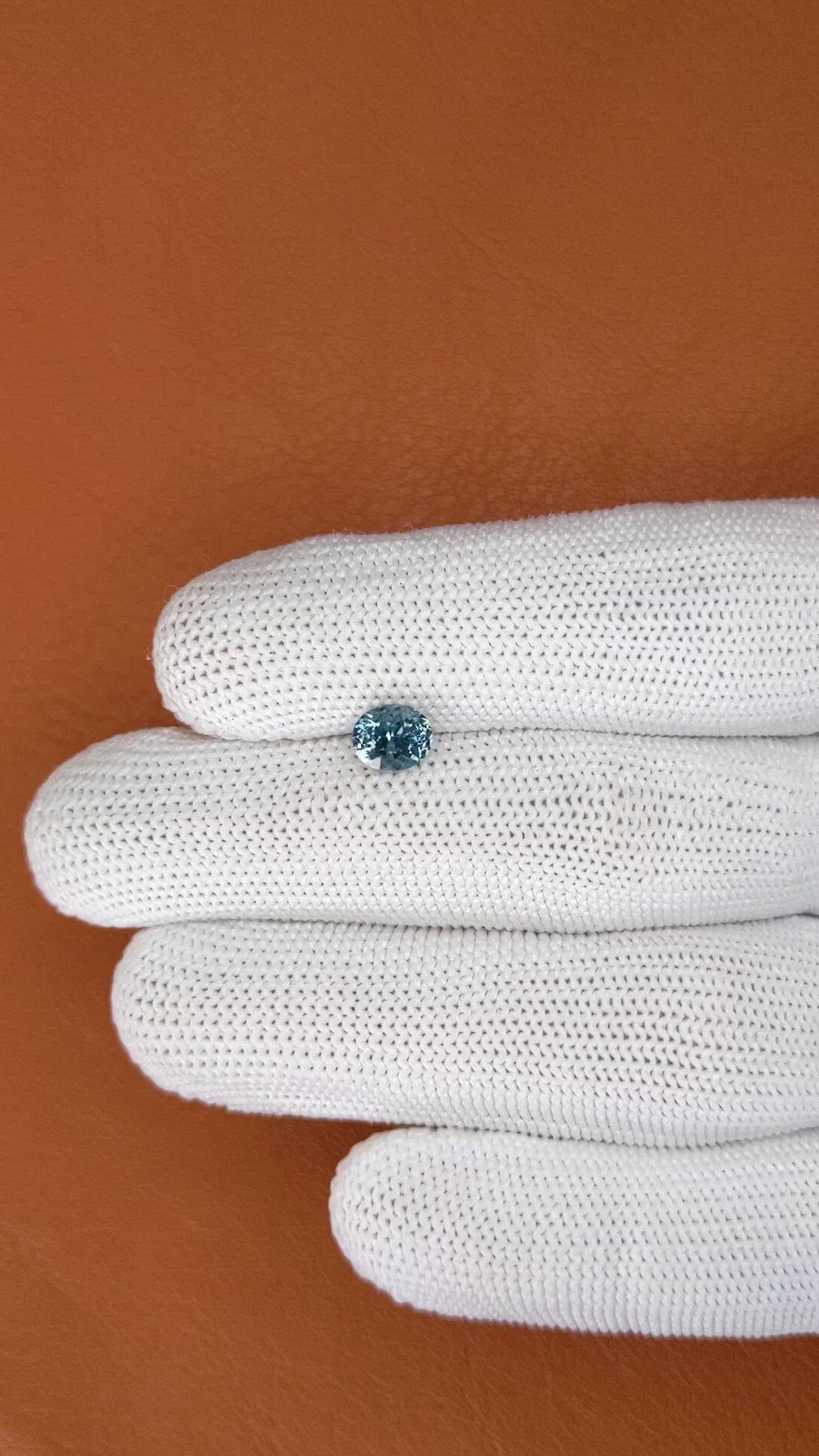 1.13 Ct. Bluish Green Spinel from Ceylon (Sri Lanka) Size Video