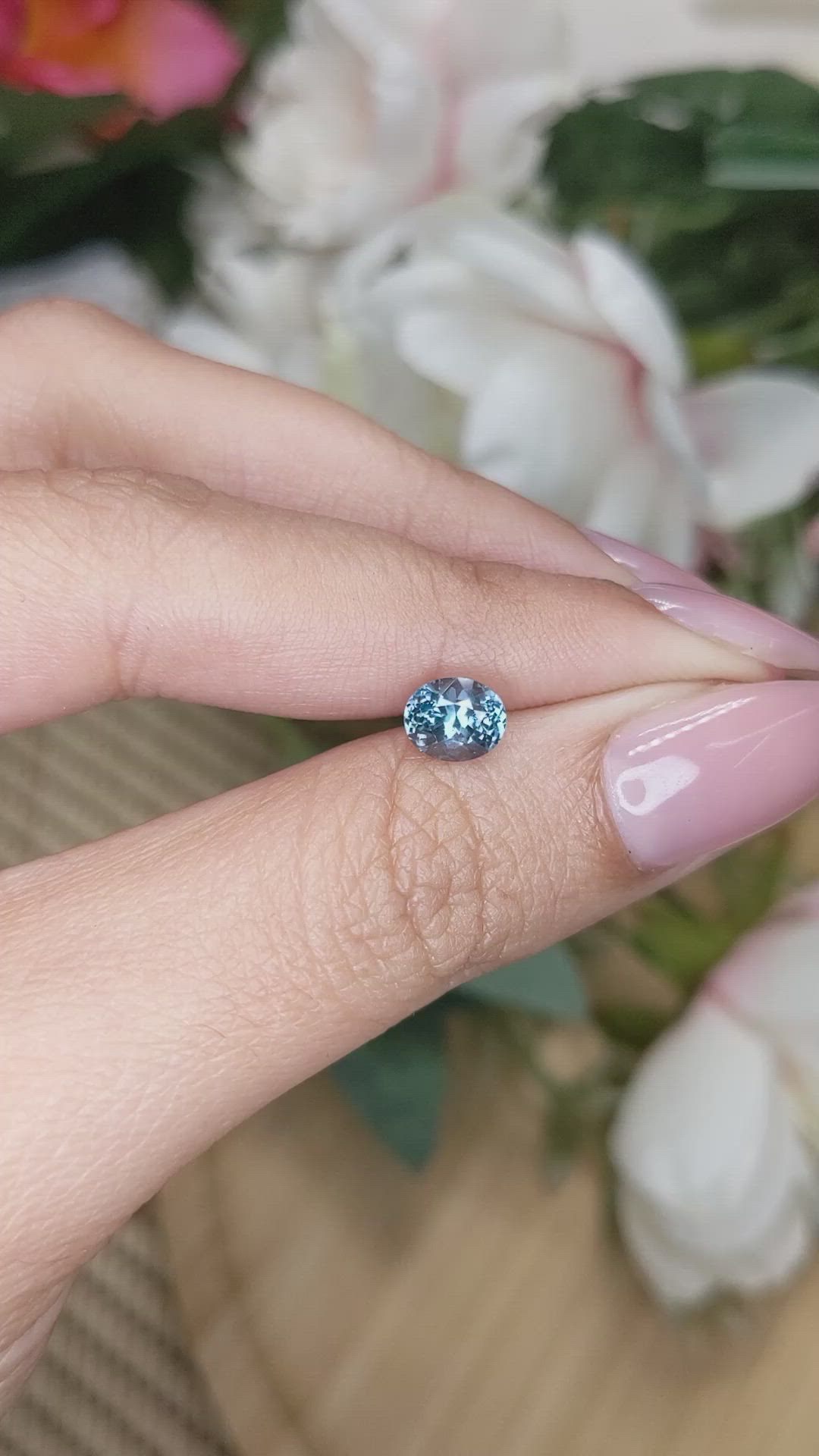 1.13 Ct. Bluish Green Spinel from Ceylon (Sri Lanka) Size Video