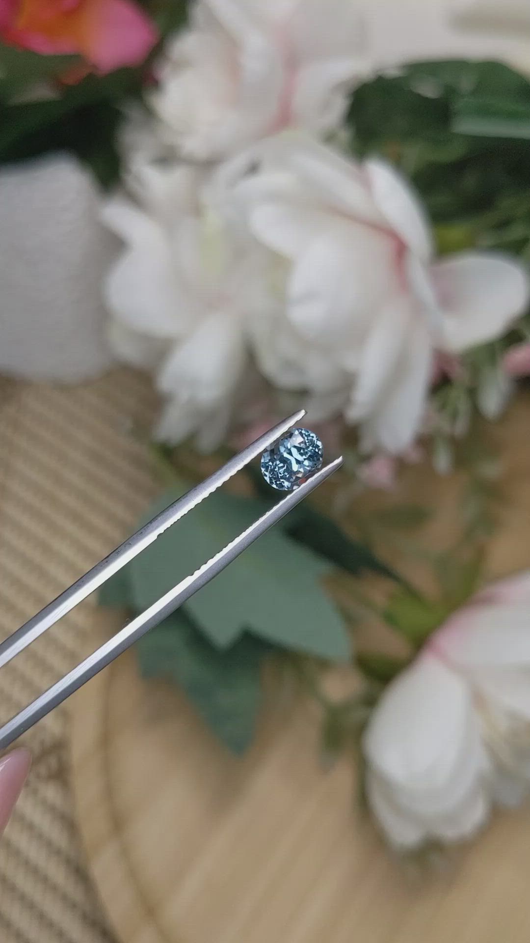 1.13 Ct. Bluish Green Spinel from Ceylon (Sri Lanka) Size Video