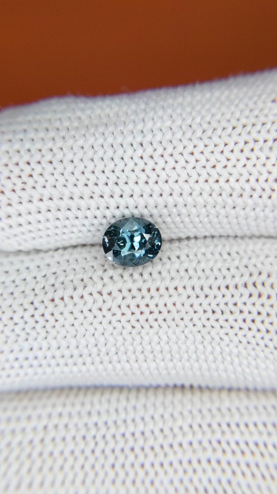 1.13 Ct. Bluish Green Spinel from Ceylon (Sri Lanka) Size Video