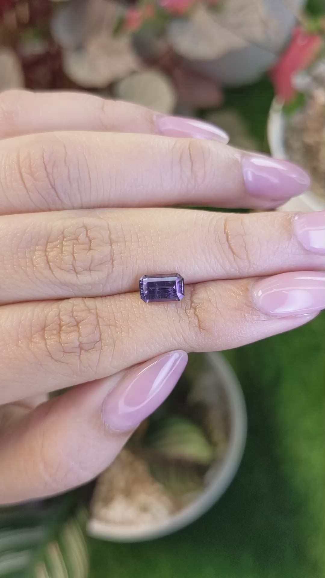 1.24 Ct. Purple Spinel from Ceylon (Sri Lanka) Size Video