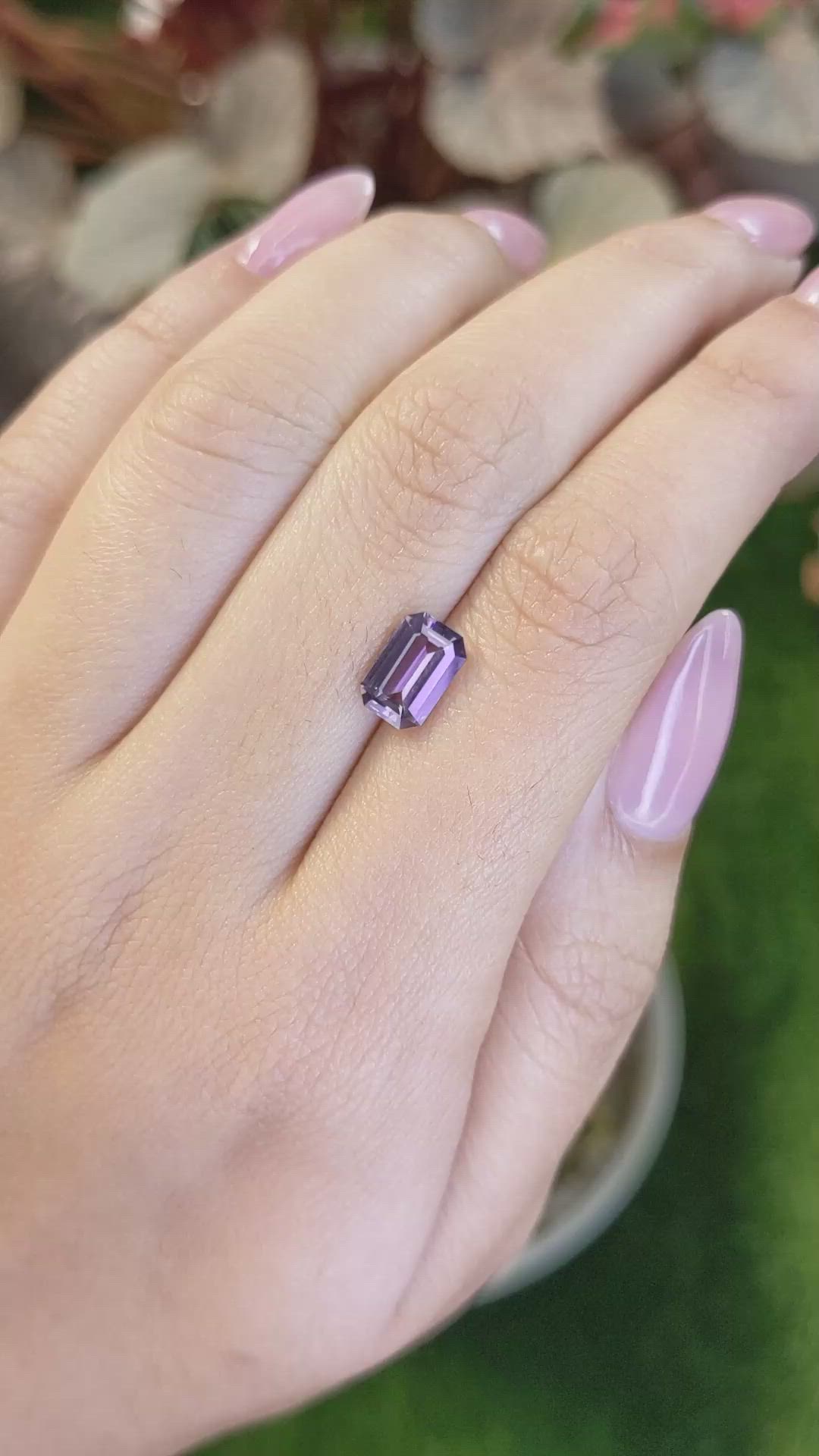 1.98 Ct. Pinkish Purple Spinel from Ceylon (Sri Lanka) Size Video