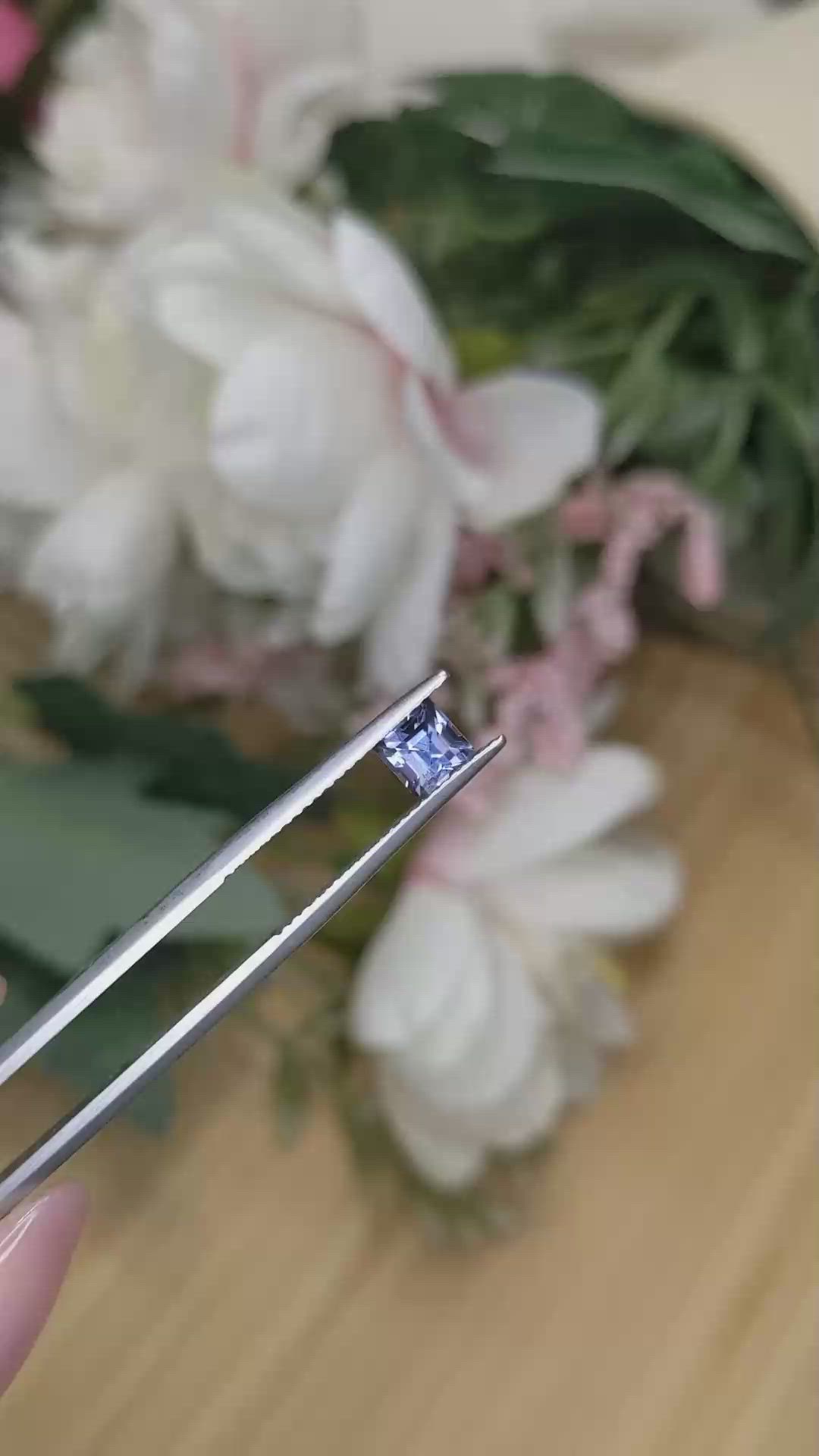 0.80 Ct. Blue Spinel from Ceylon (Sri Lanka) Size Video