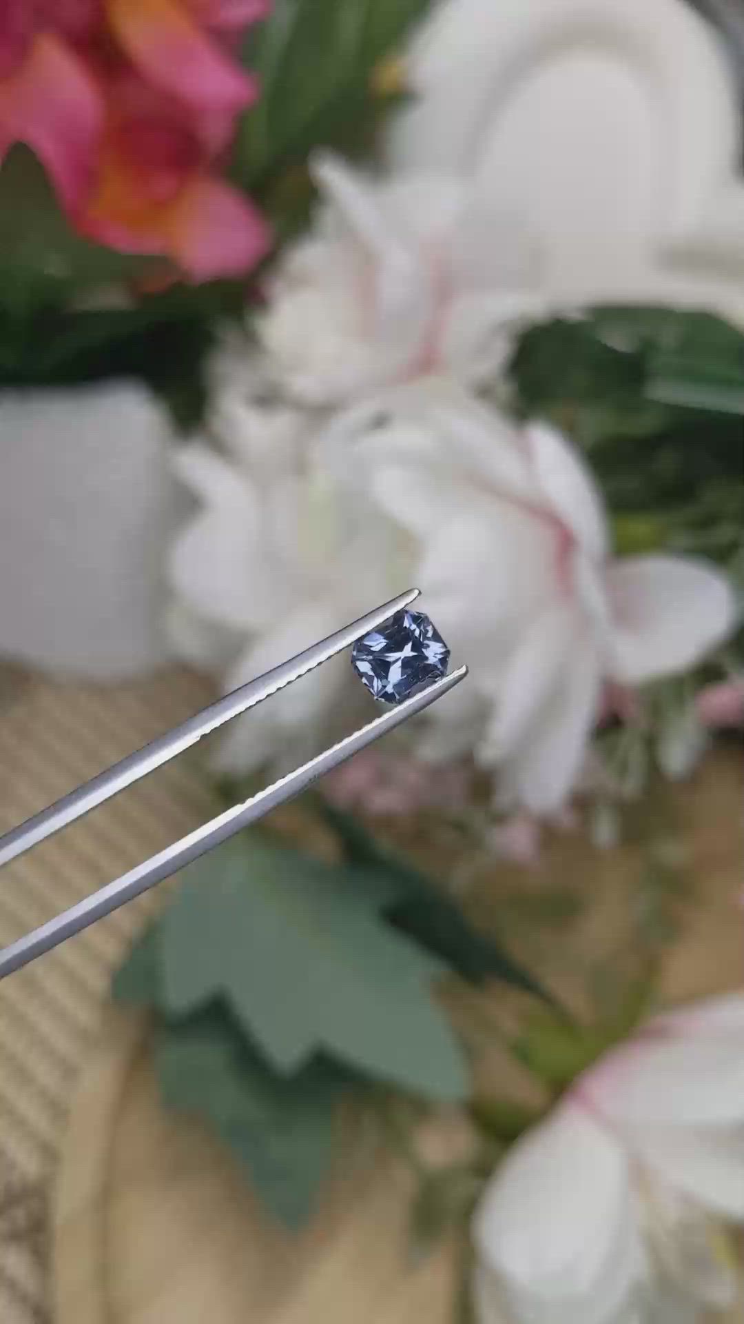 1.31 Ct. Greyish Blue Spinel from Ceylon (Sri Lanka) Size Video