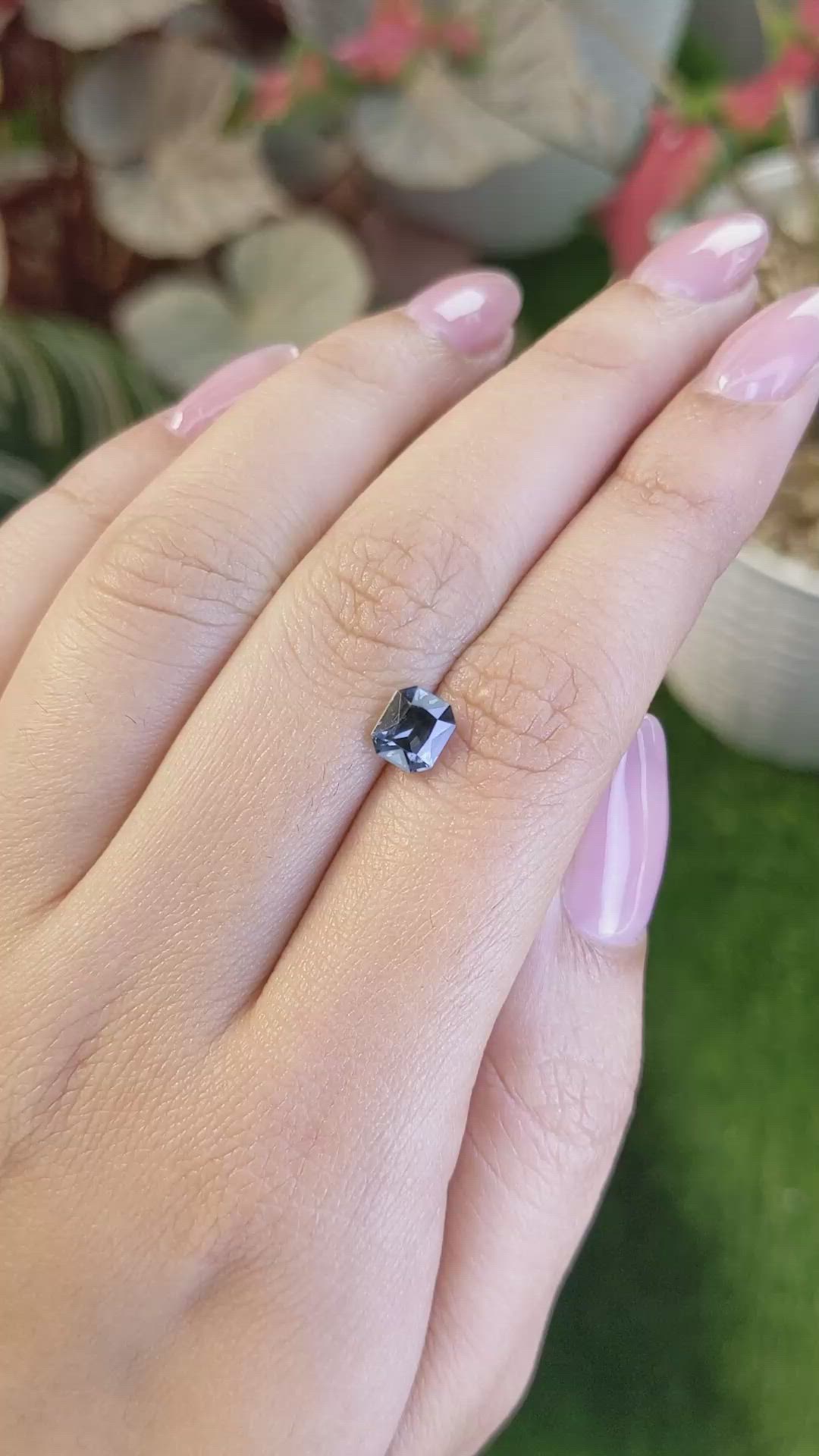 1.31 Ct. Greyish Blue Spinel from Ceylon (Sri Lanka) Size Video