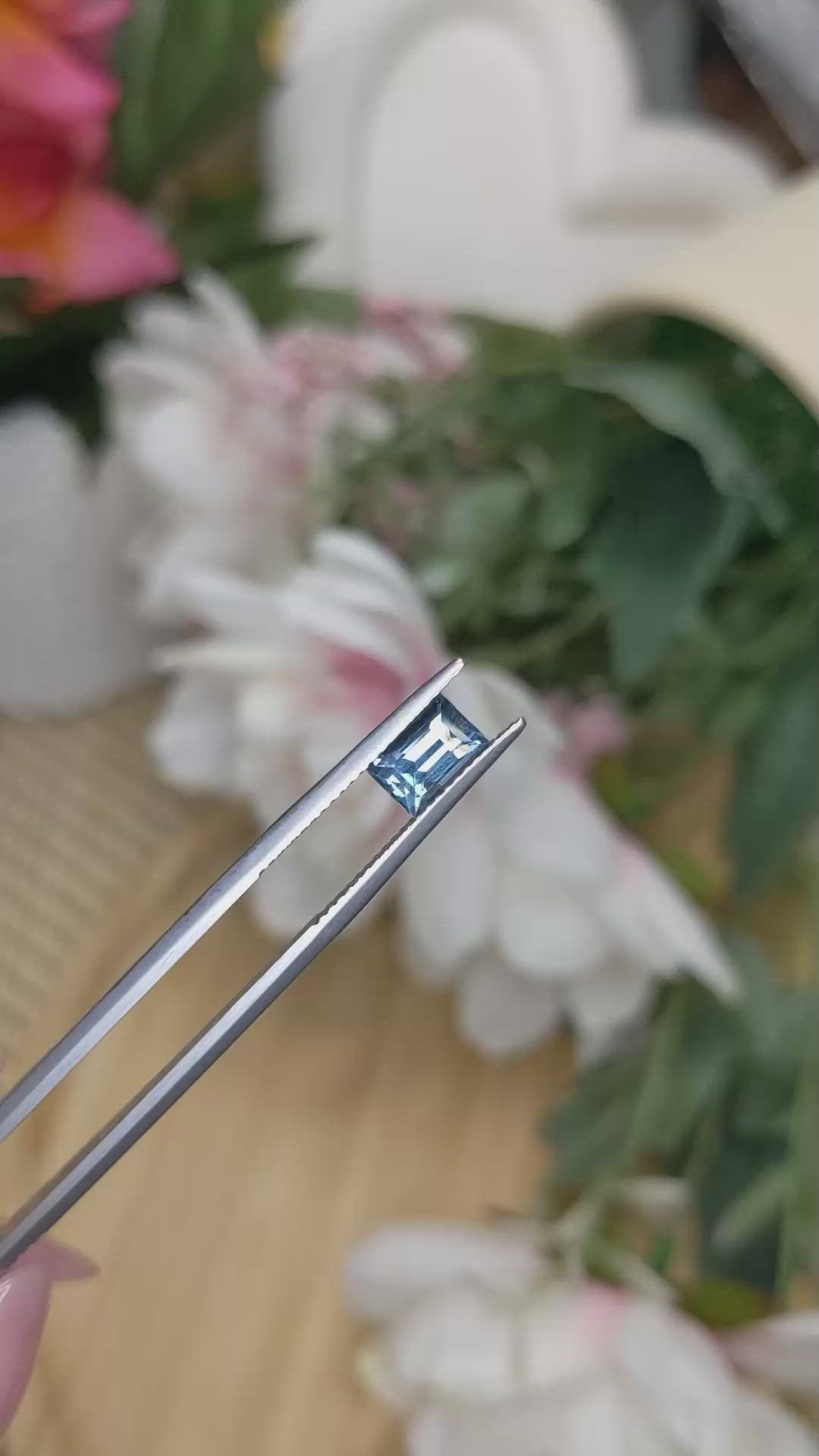 1.05 Ct. Blue Spinel from Ceylon (Sri Lanka) Size Video