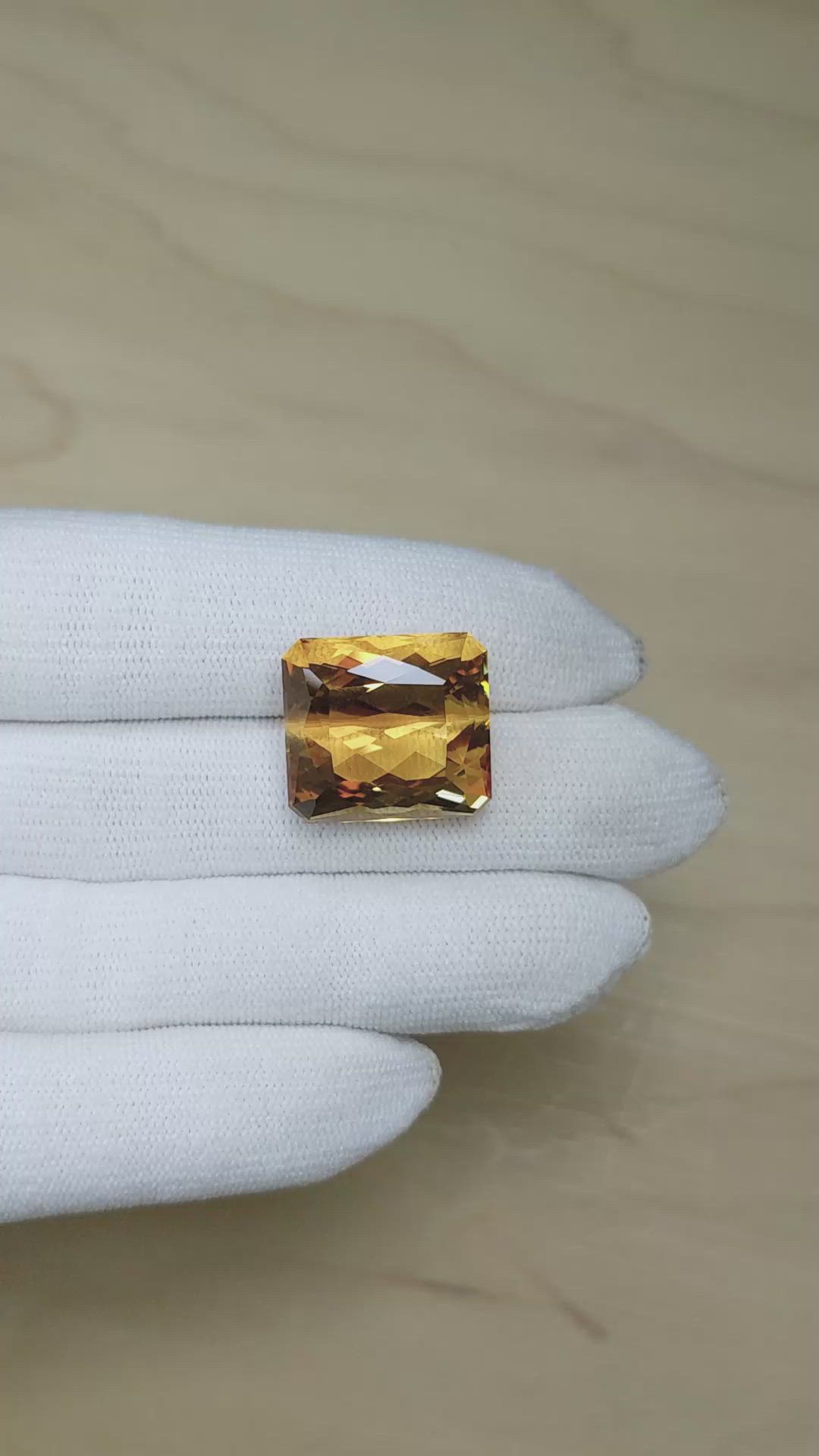 41.66 Ct. Reddish Orange Imperial Topaz from Brazil Size Video