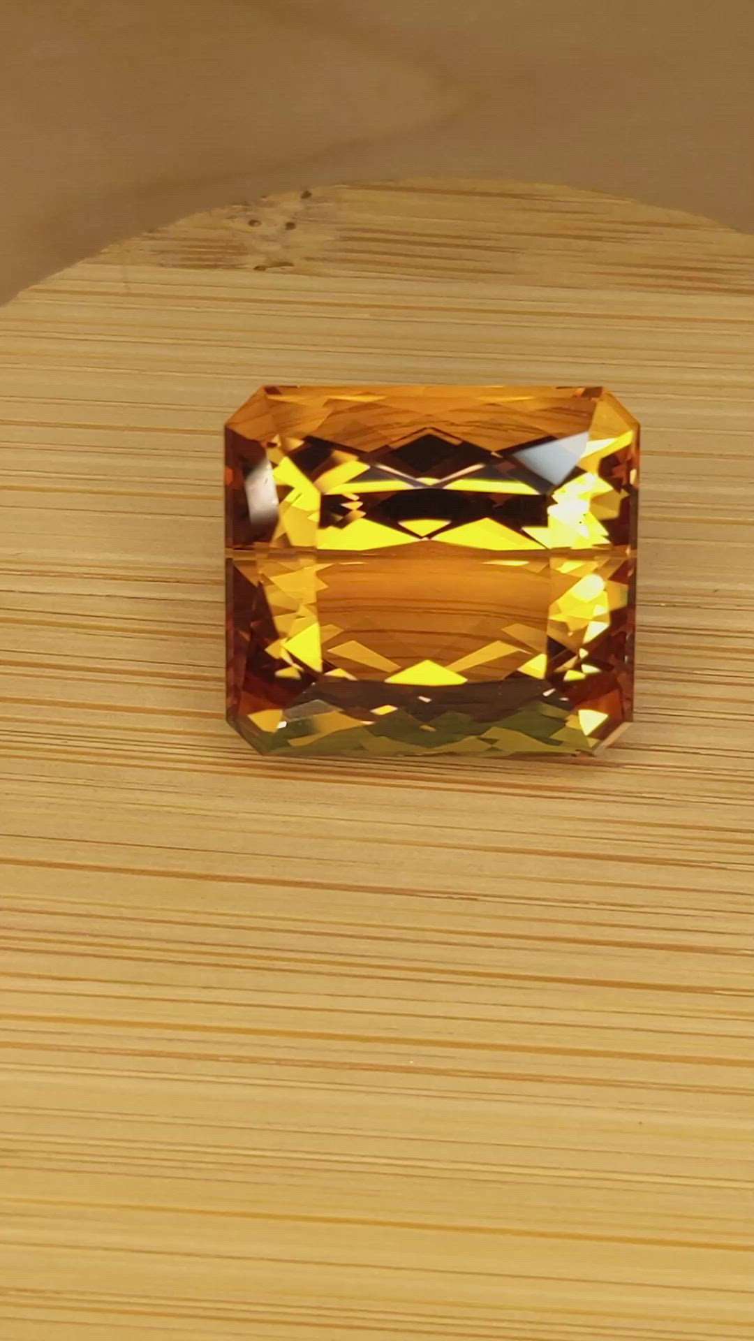 41.66 Ct. Reddish Orange Imperial Topaz from Brazil Size Video