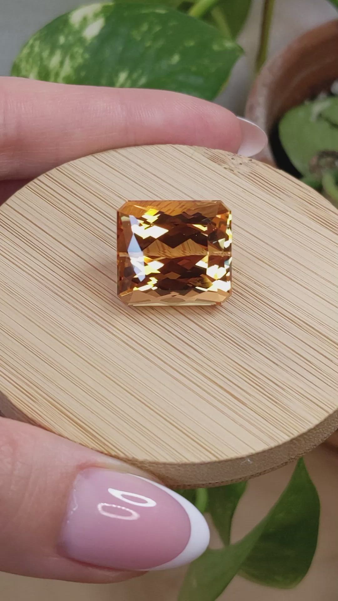41.66 Ct. Reddish Orange Imperial Topaz from Brazil Size Video