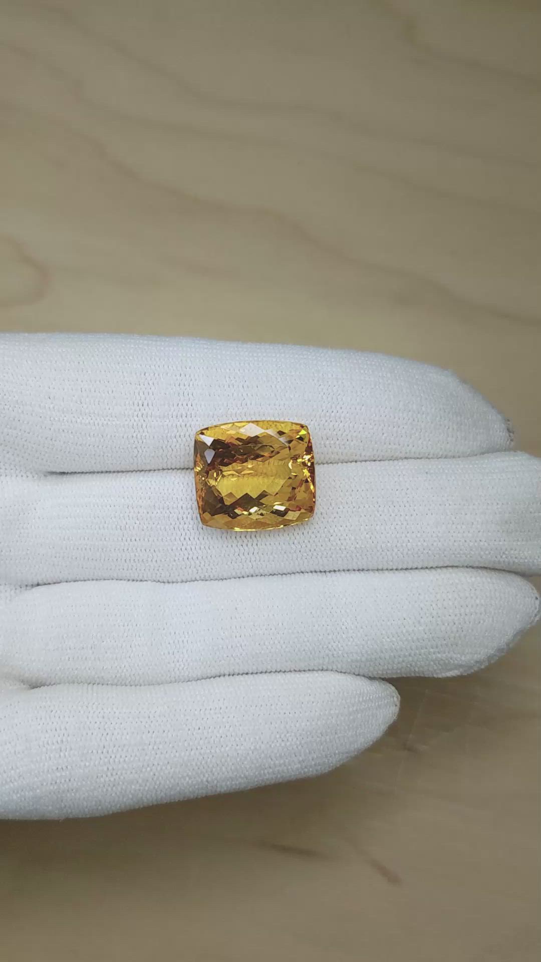 26.56 Ct. Reddish Orange Imperial Topaz from Brazil Size Video