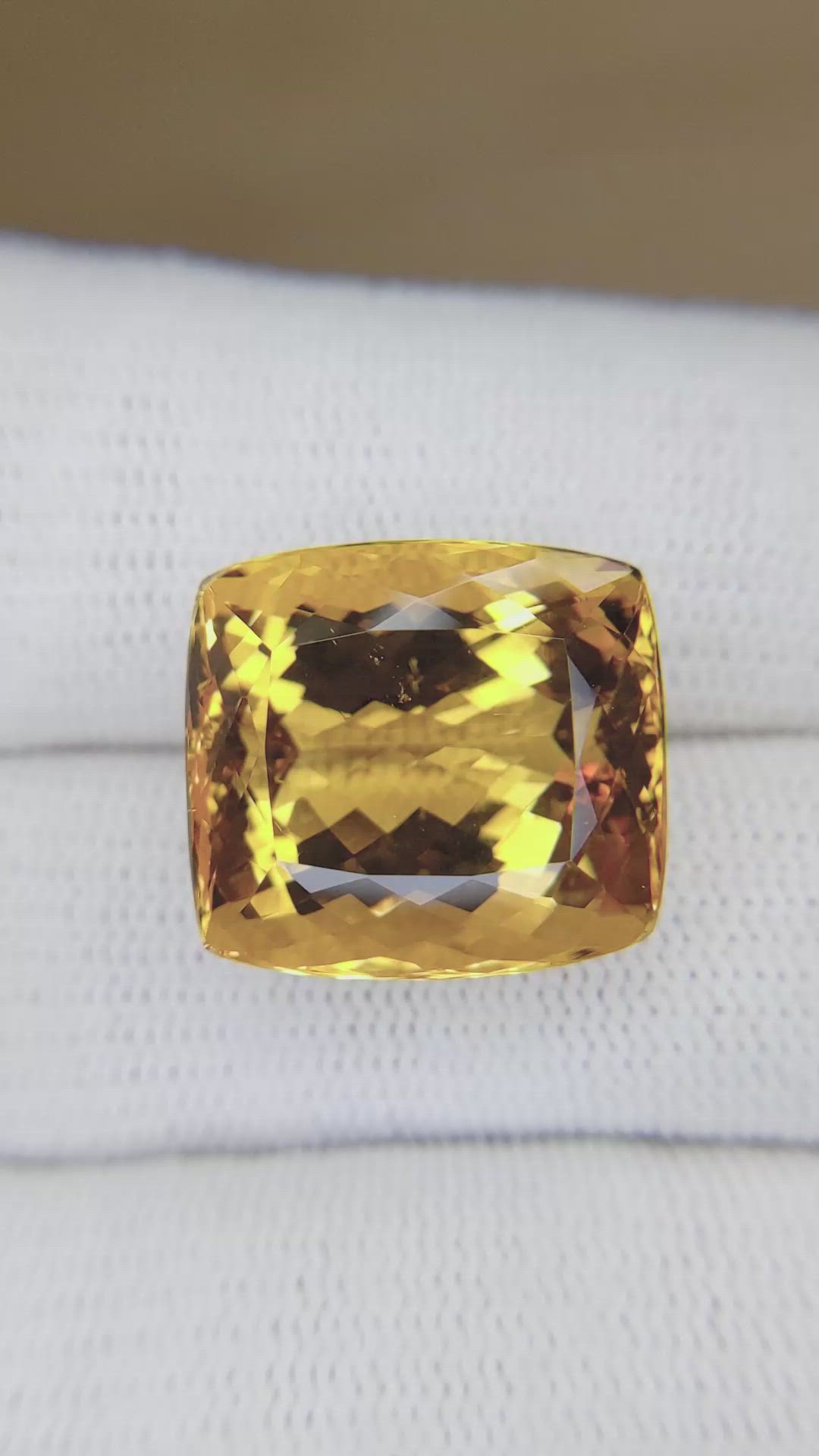 26.56 Ct. Reddish Orange Imperial Topaz from Brazil Size Video