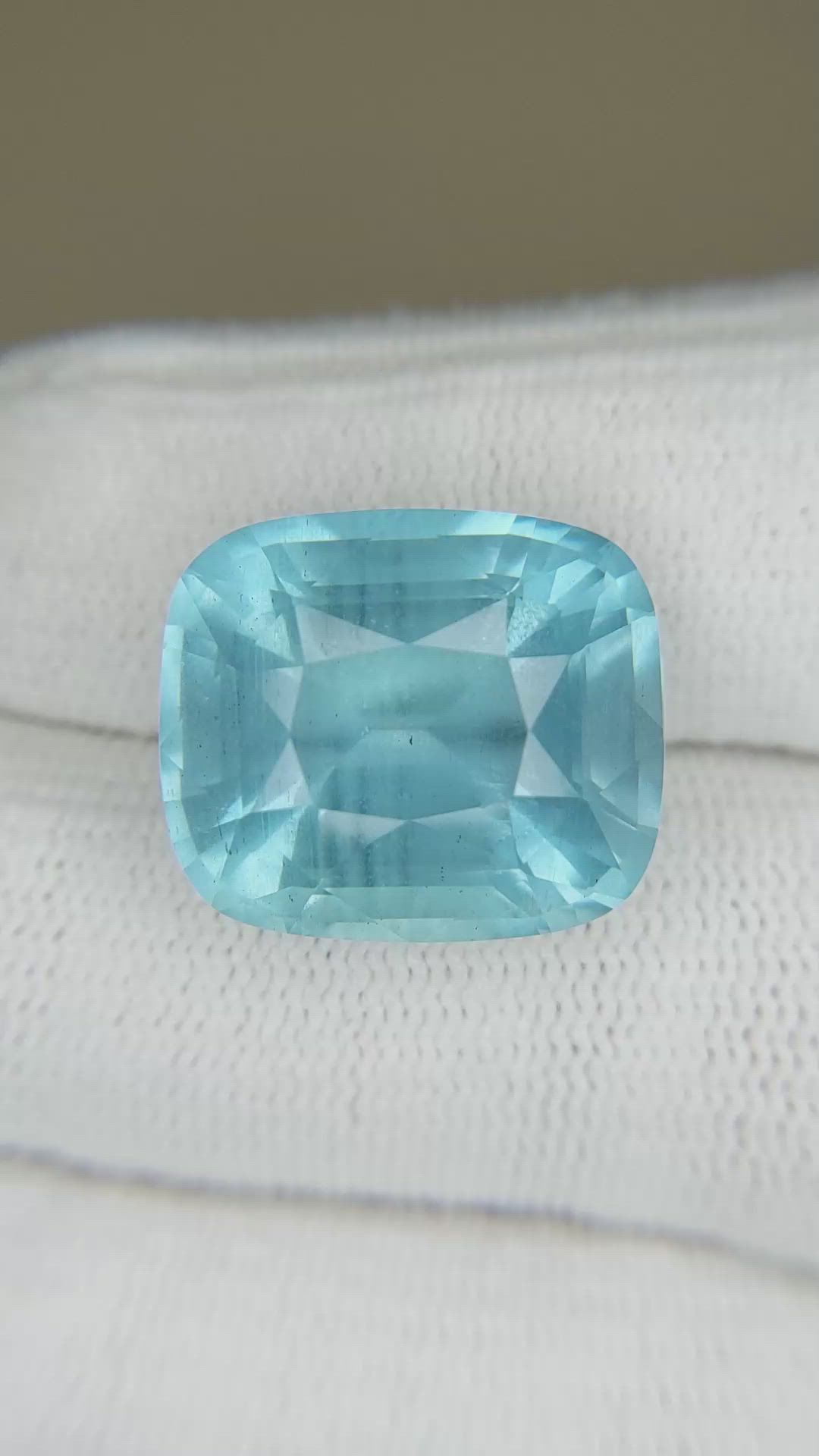 18.76 Ct. Blue Aquamarine from Brazil Size Video