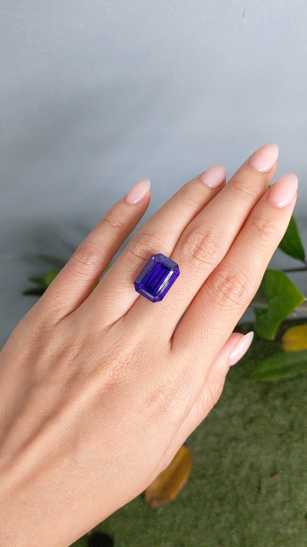 14.07 Ct. Violet Tanzanite from Tanzania Size Video
