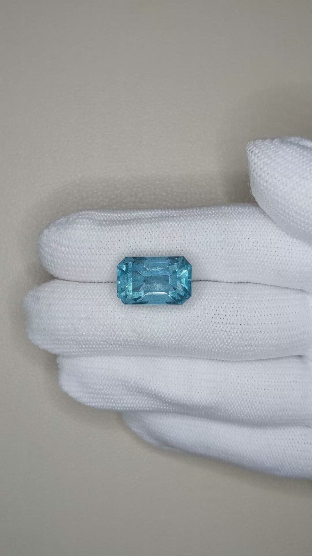 13.29 Ct. Blue Aquamarine from Brazil Size Video