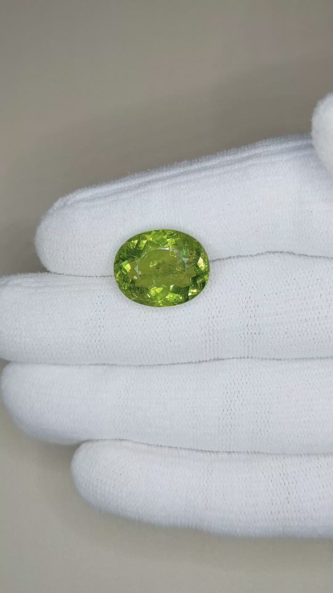 10.96 Ct. Green Paraiba Tourmaline from Brazil Size Video