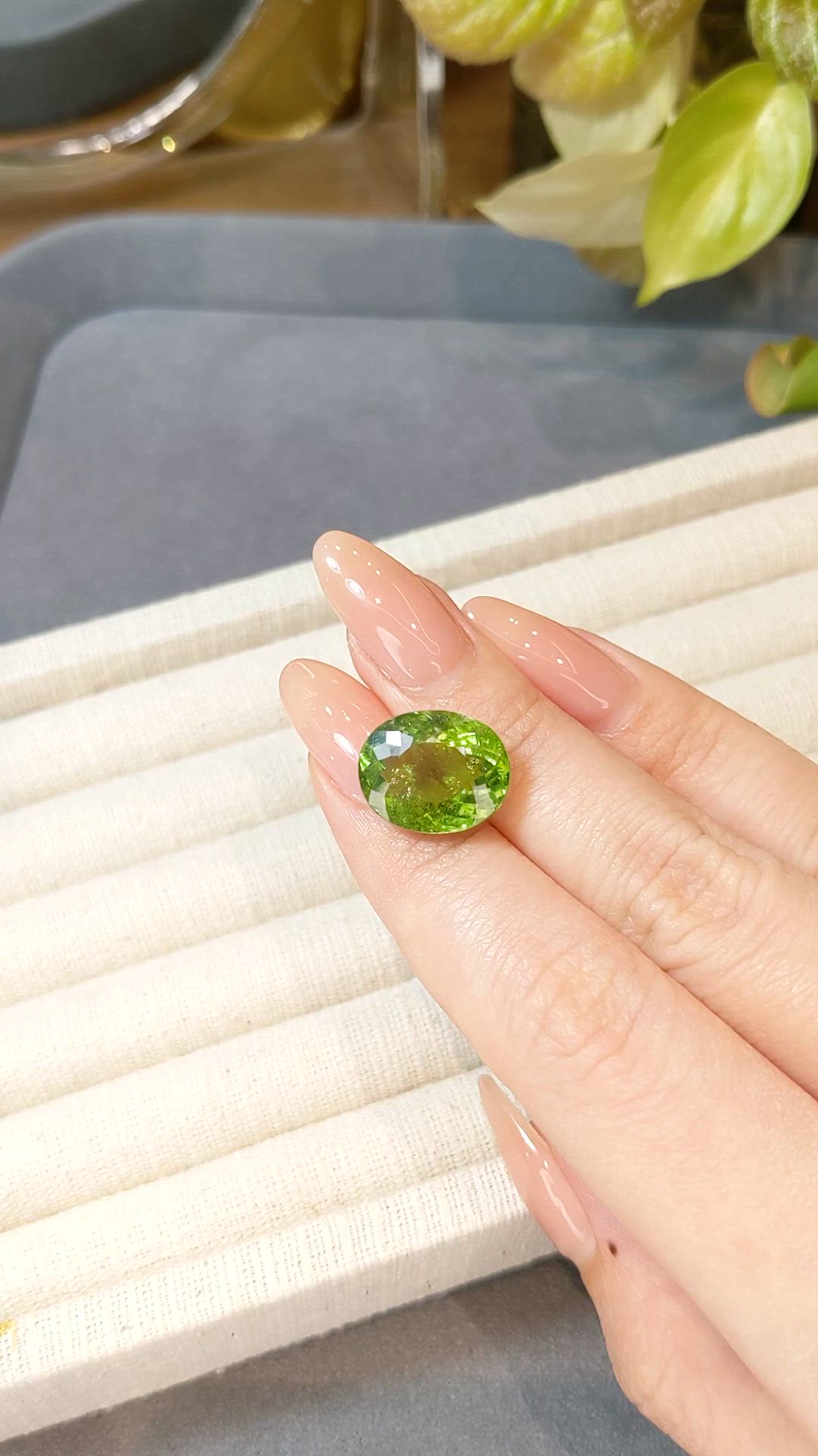 10.96 Ct. Green Paraiba Tourmaline from Brazil Size Video