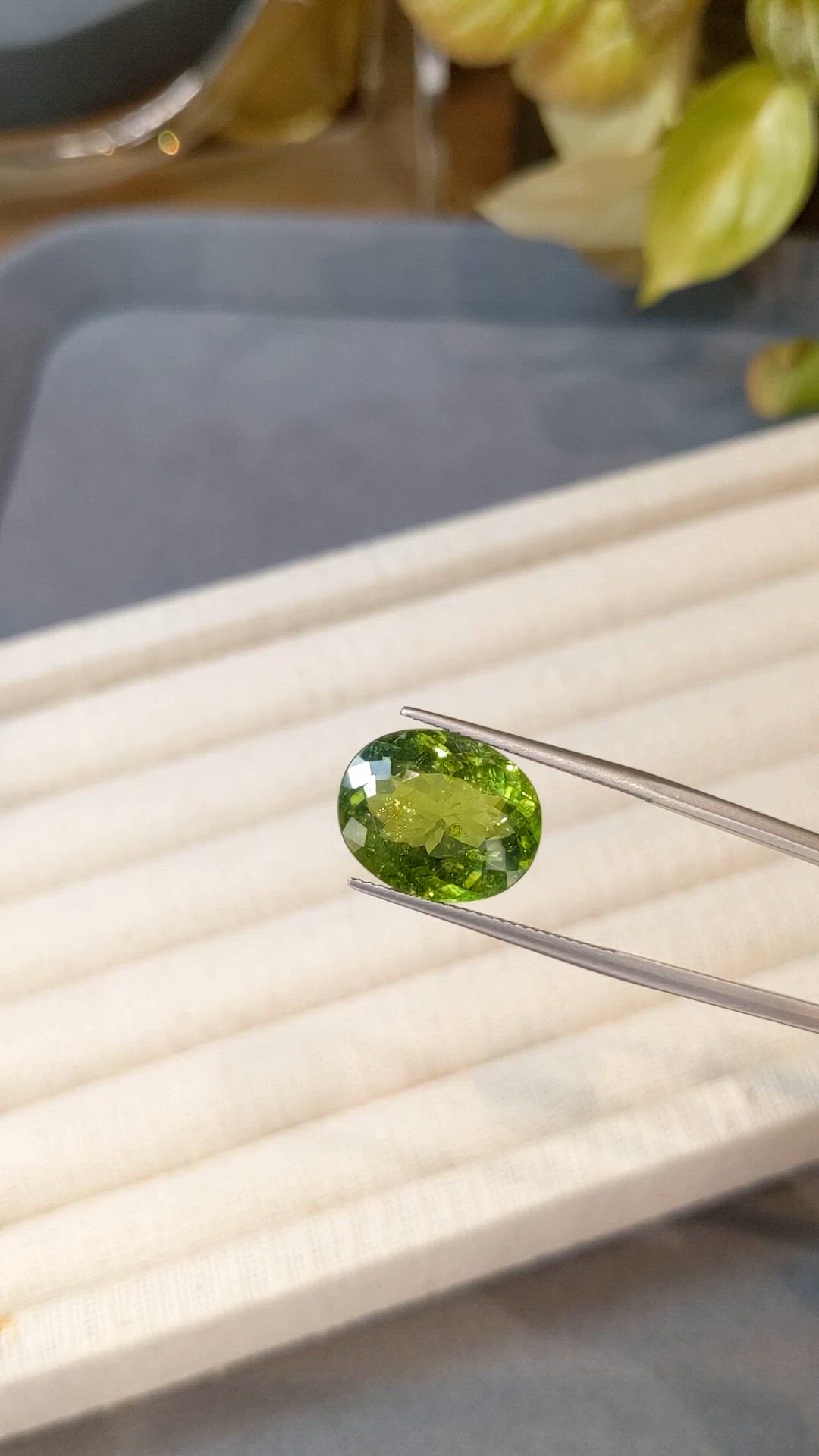 10.96 Ct. Green Paraiba Tourmaline from Brazil Size Video