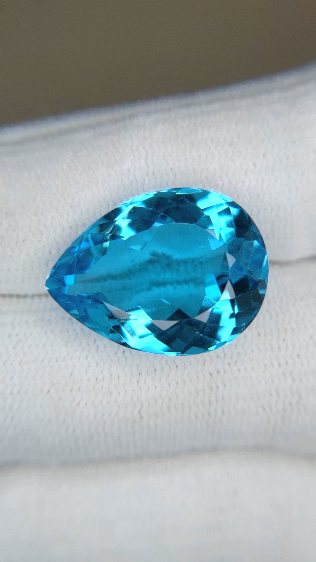 23.39 Ct. Swiss Blue Topaz from Brazil Size Video