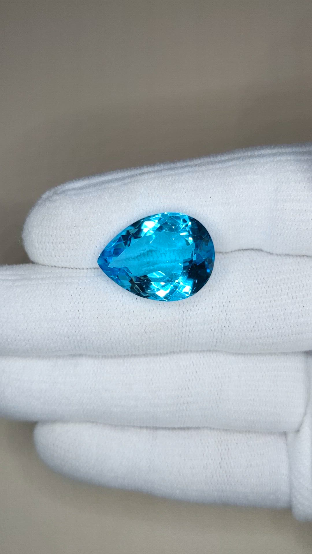 23.39 Ct. Swiss Blue Topaz from Brazil Size Video