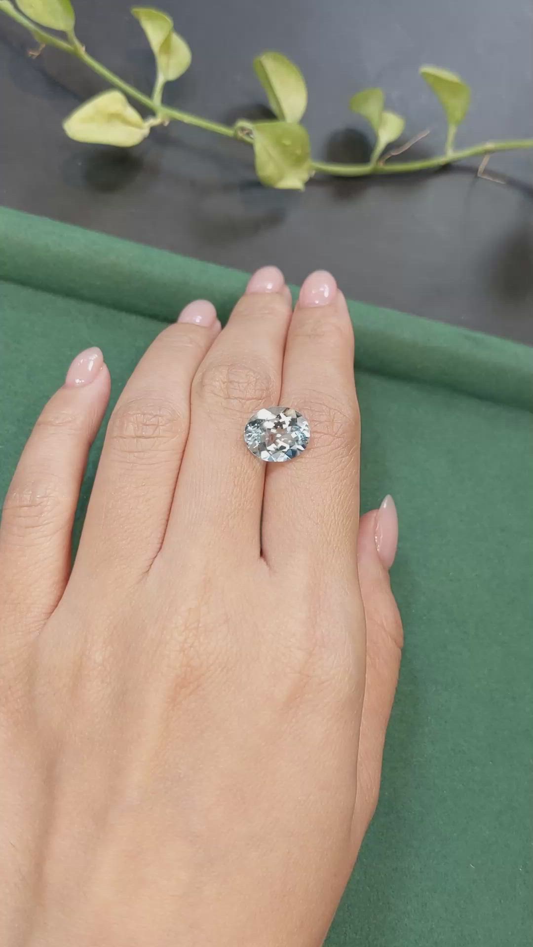 4.26 Ct. Blue Aquamarine from Brazil Size Video