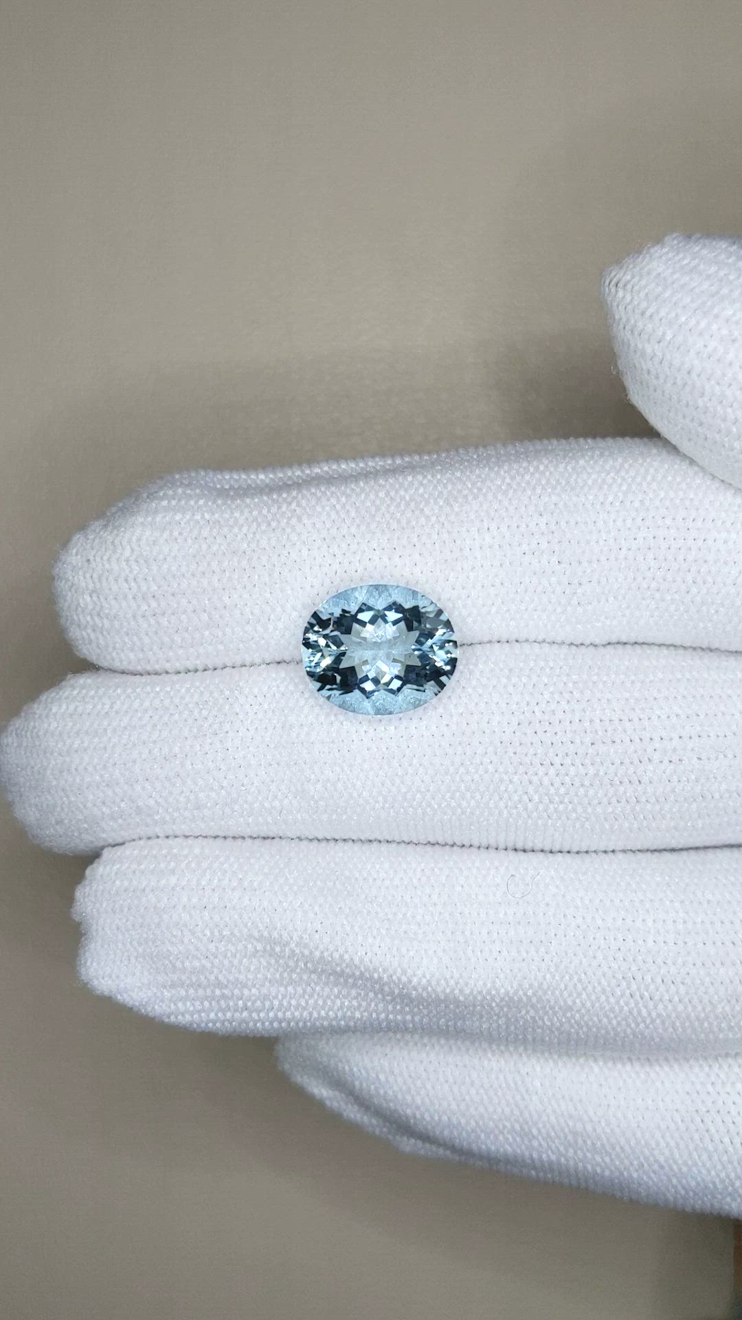 4.26 Ct. Blue Aquamarine from Brazil Size Video