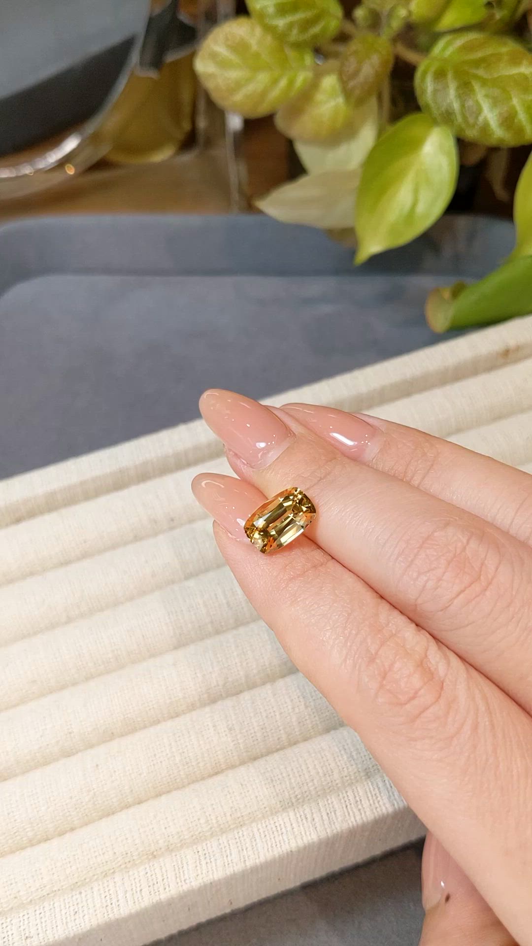 3.80 Ct. Orangish Yellow Precious Topaz from Brazil Size Video