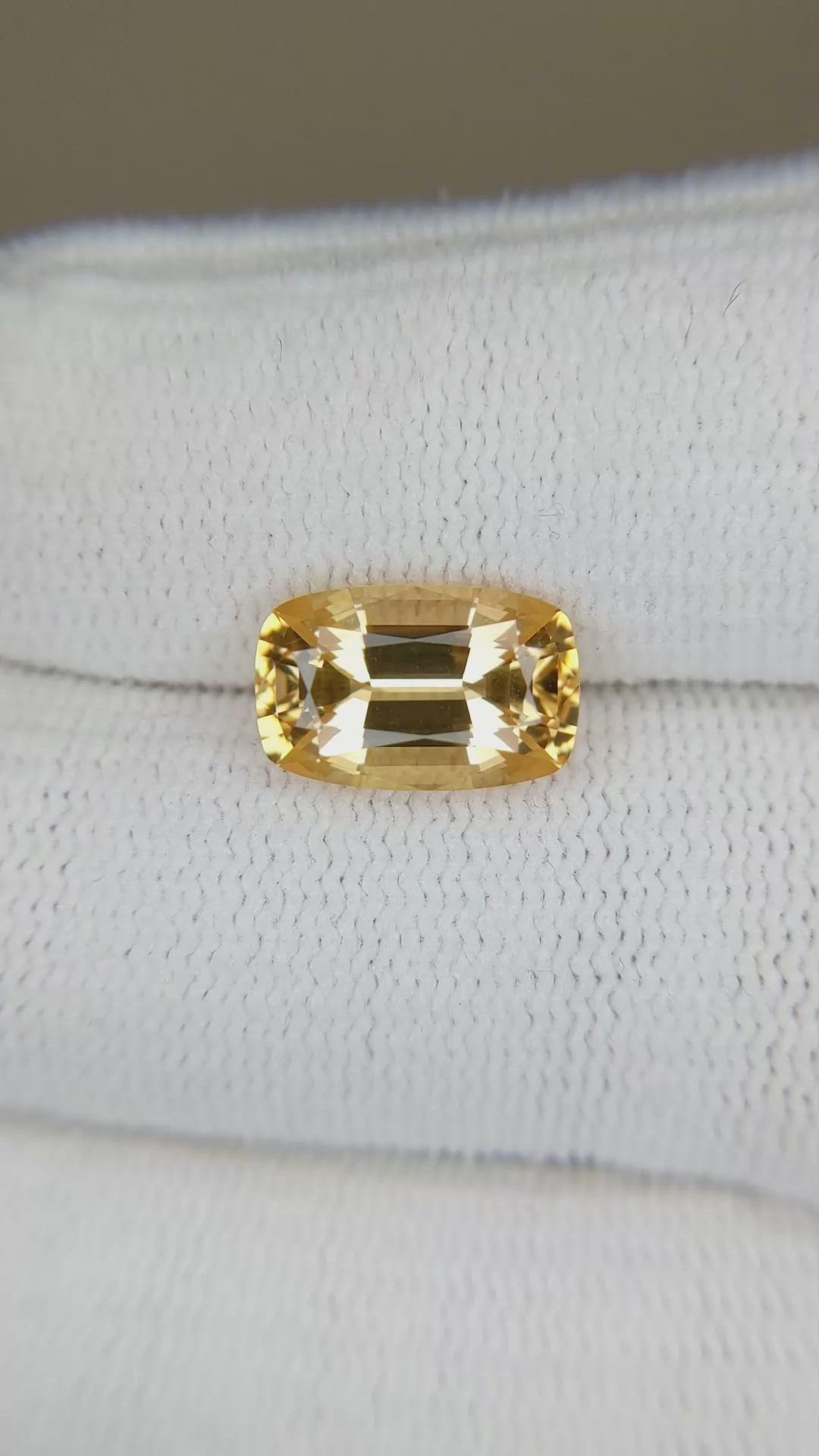3.80 Ct. Orangish Yellow Precious Topaz from Brazil Size Video