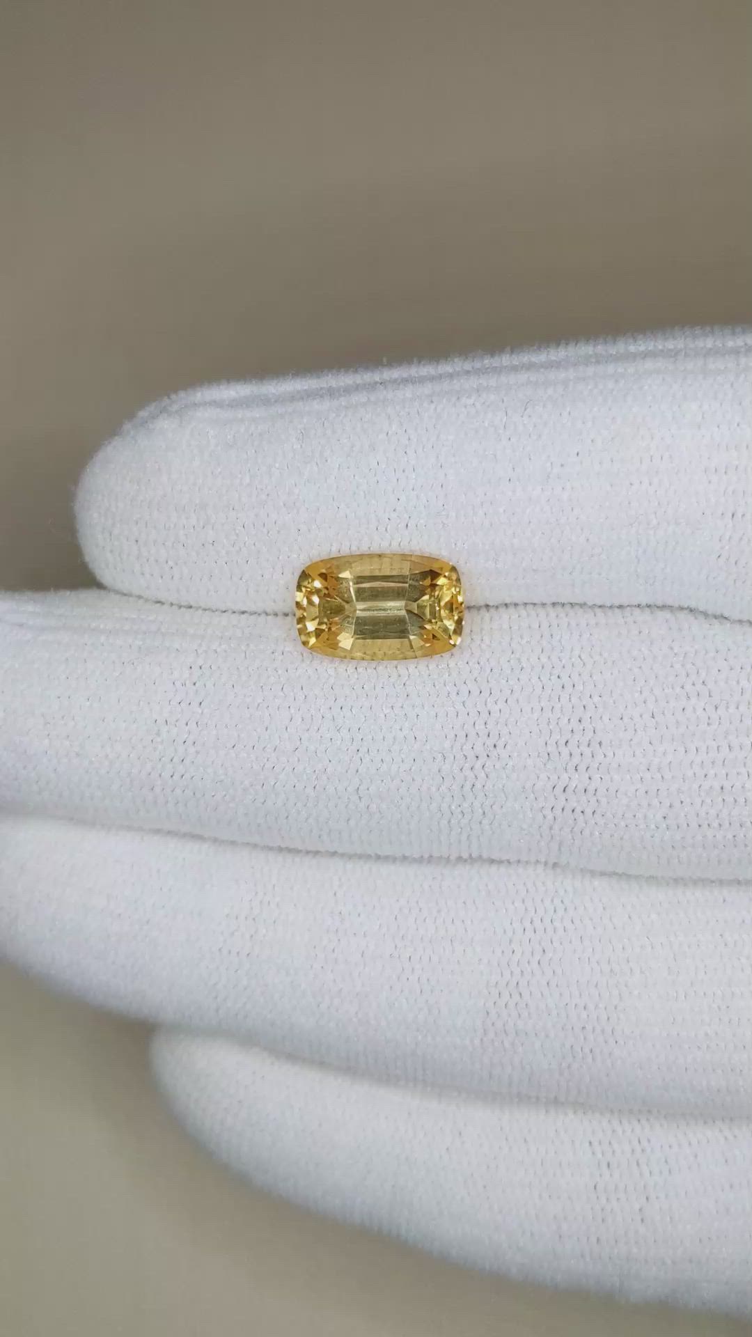 3.80 Ct. Orangish Yellow Precious Topaz from Brazil Size Video