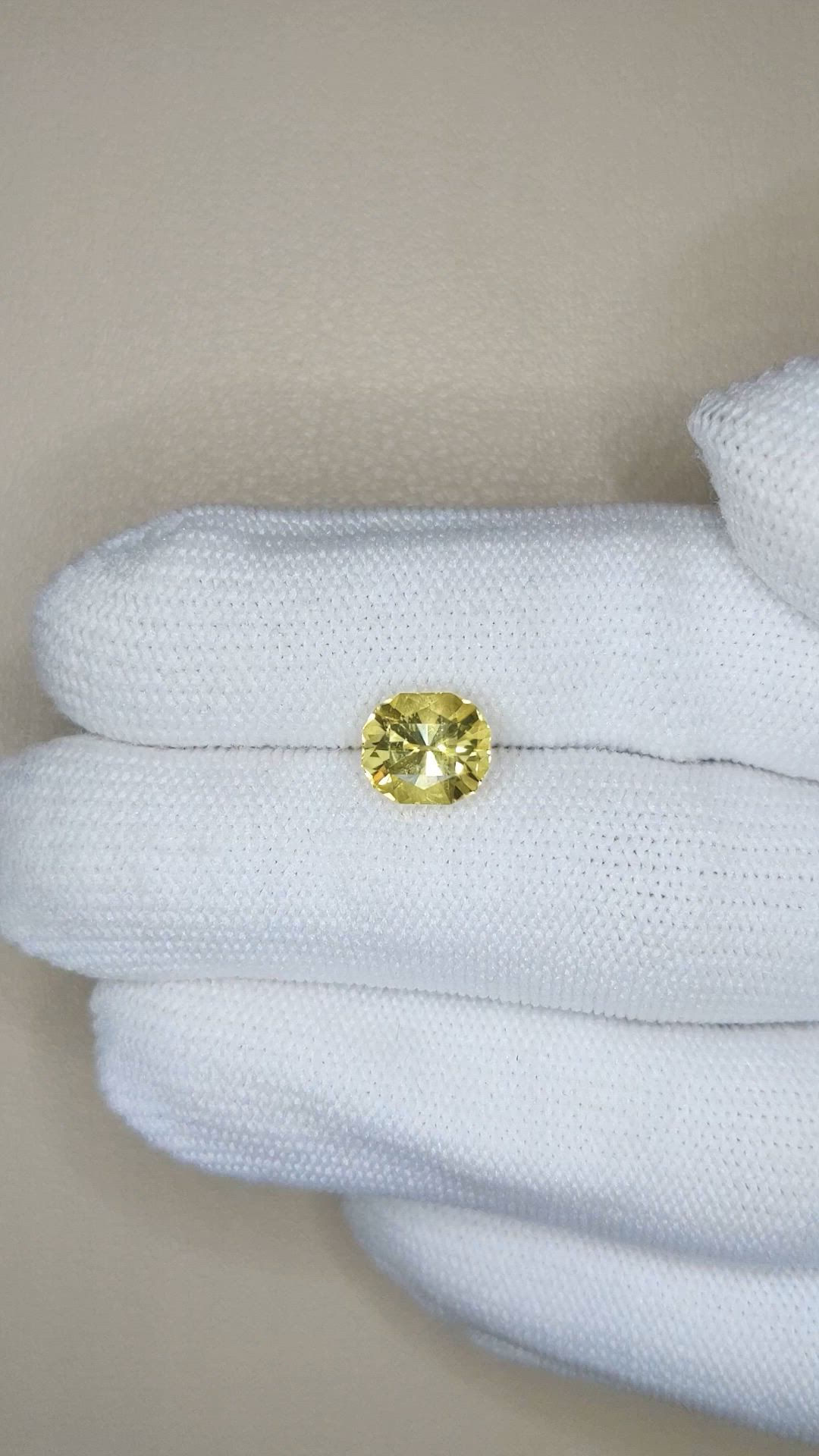 2.68 Ct. Yellow Chrysoberyl from Ceylon (Sri Lanka) Size Video