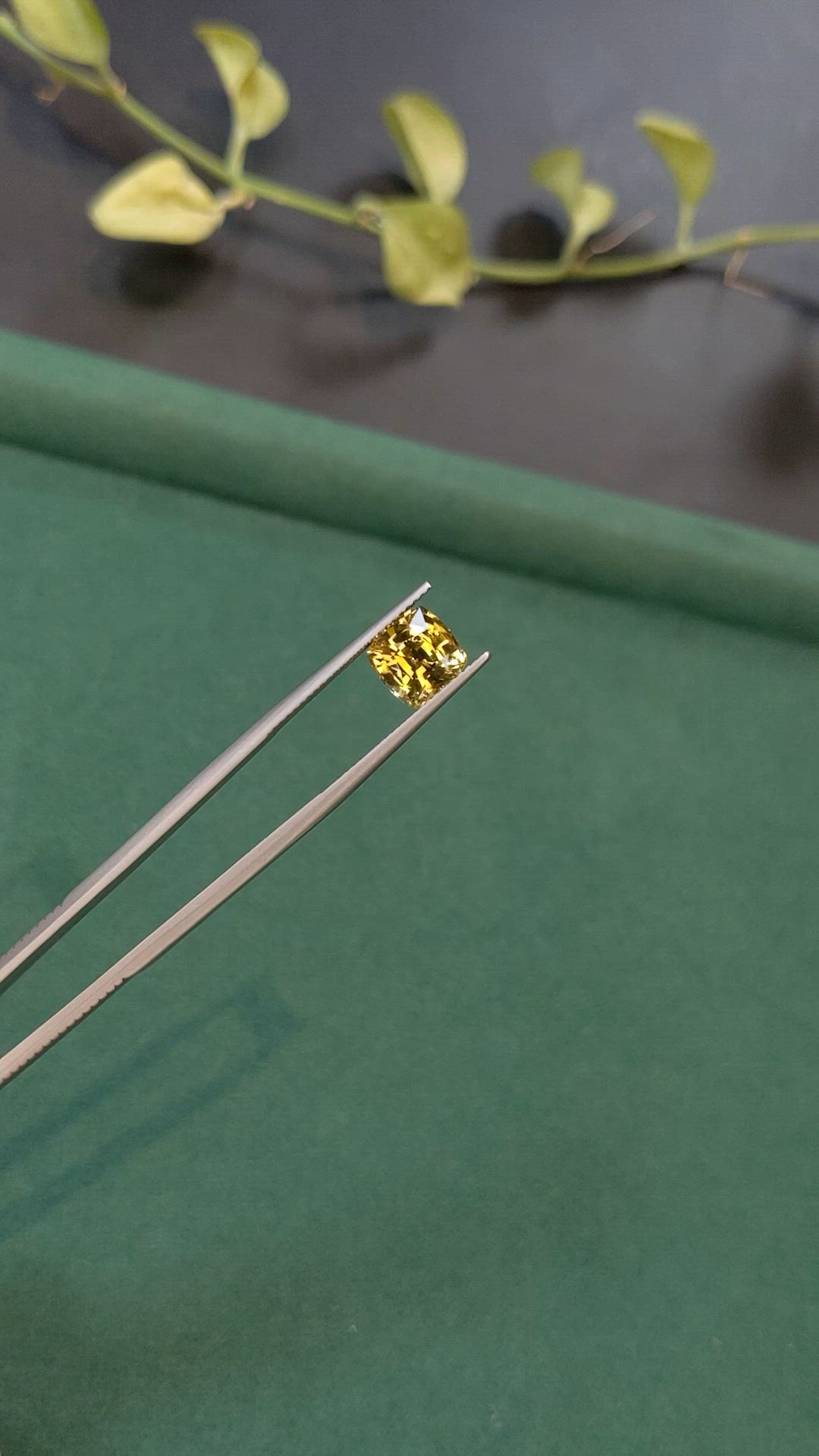 3.06 Ct. Brownish Yellow Chrysoberyl from Ceylon (Sri Lanka) Size Video