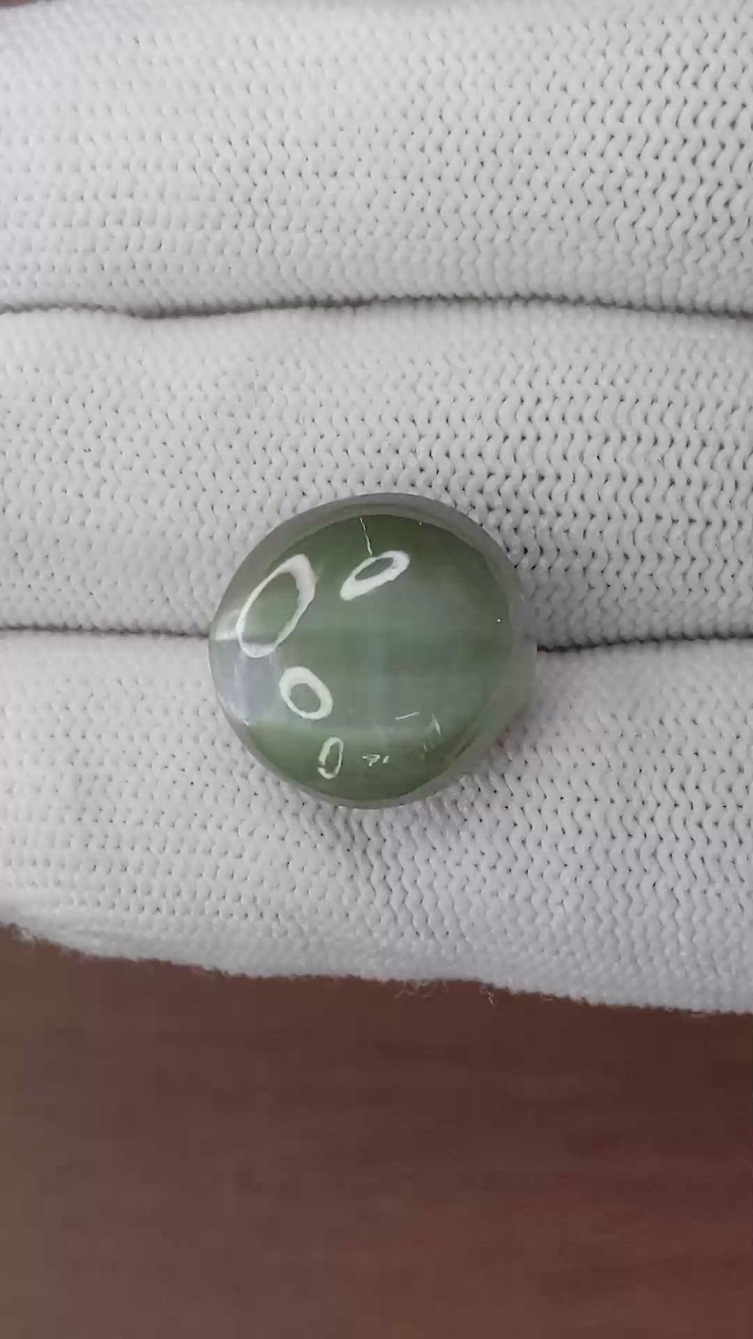 21.64 Ct. Green Chrysoberyl from Ceylon (Sri Lanka) Size Video