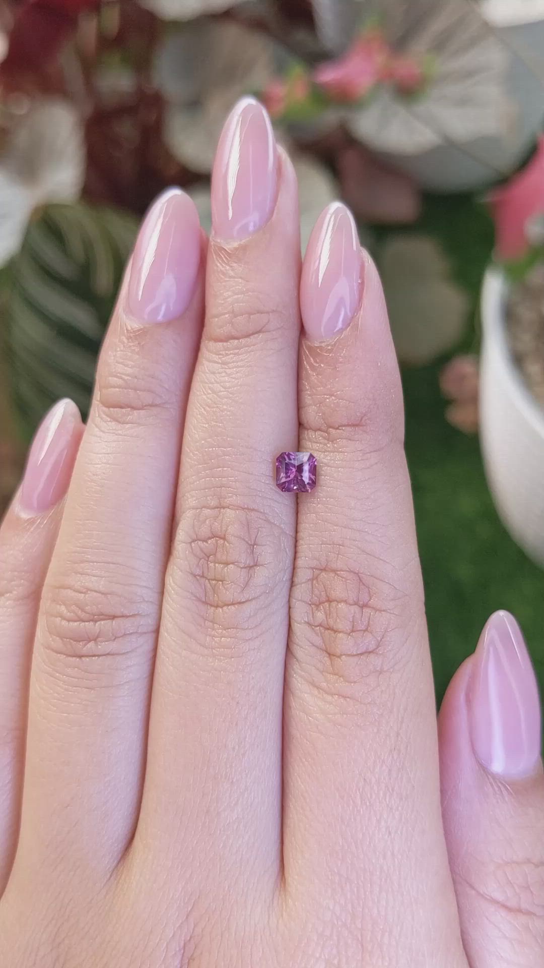 0.69 Ct. Pink Spinel from Ceylon (Sri Lanka) Size Video
