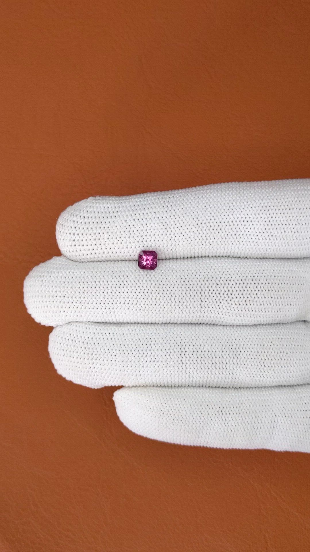0.69 Ct. Pink Spinel from Ceylon (Sri Lanka) Size Video