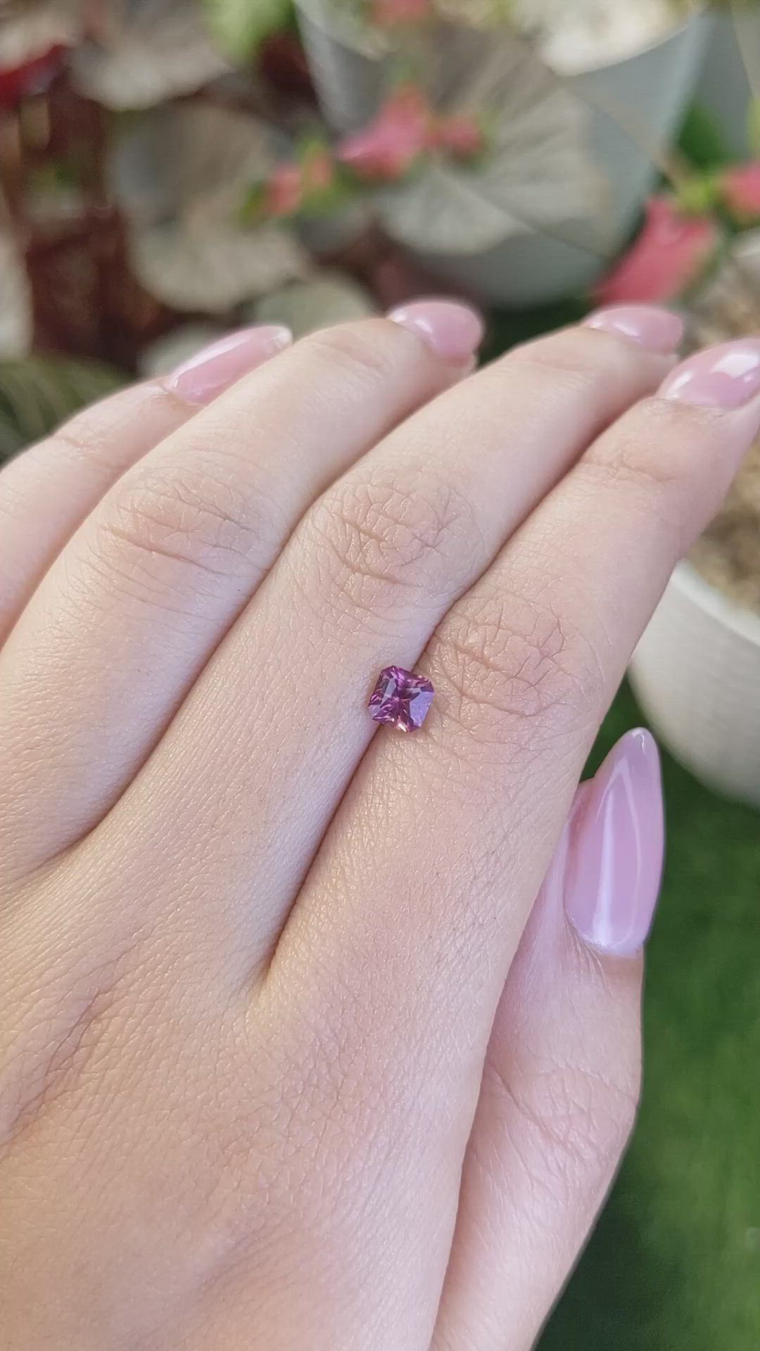 0.69 Ct. Pink Spinel from Ceylon (Sri Lanka) Size Video