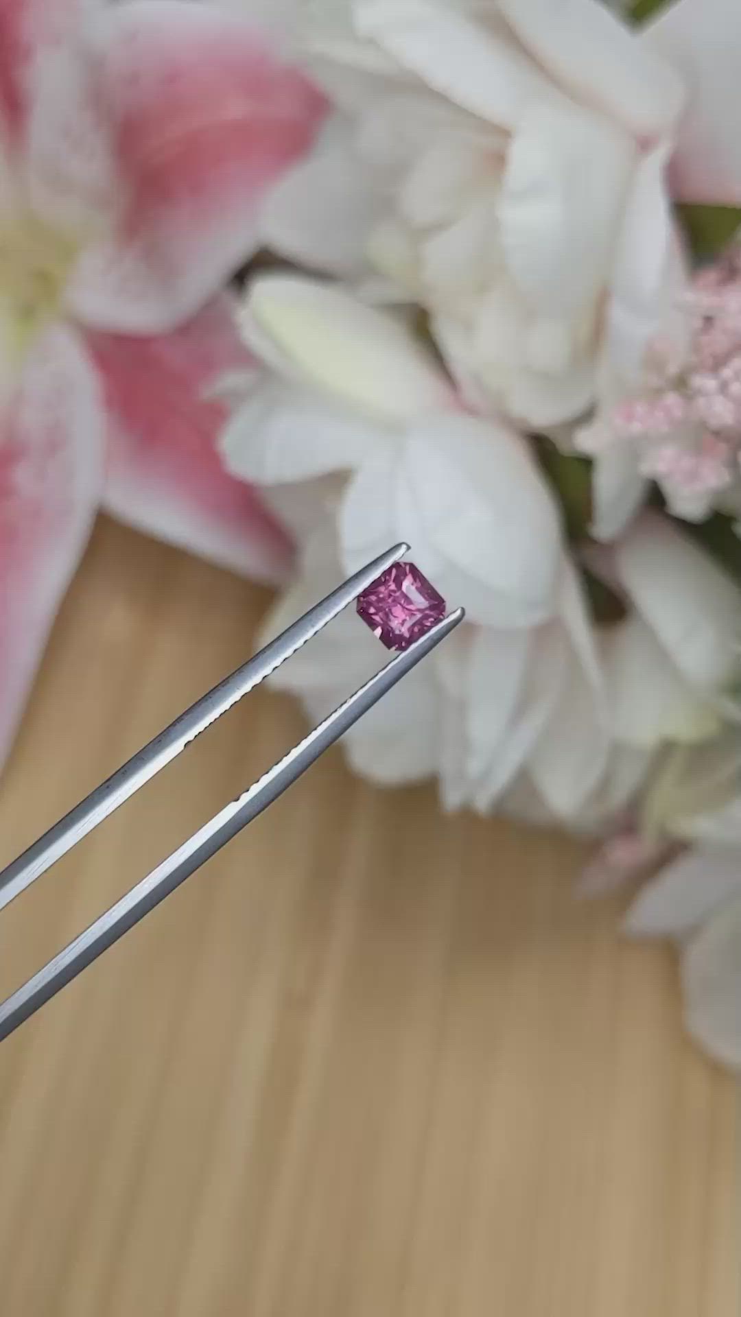 0.69 Ct. Pink Spinel from Ceylon (Sri Lanka) Size Video