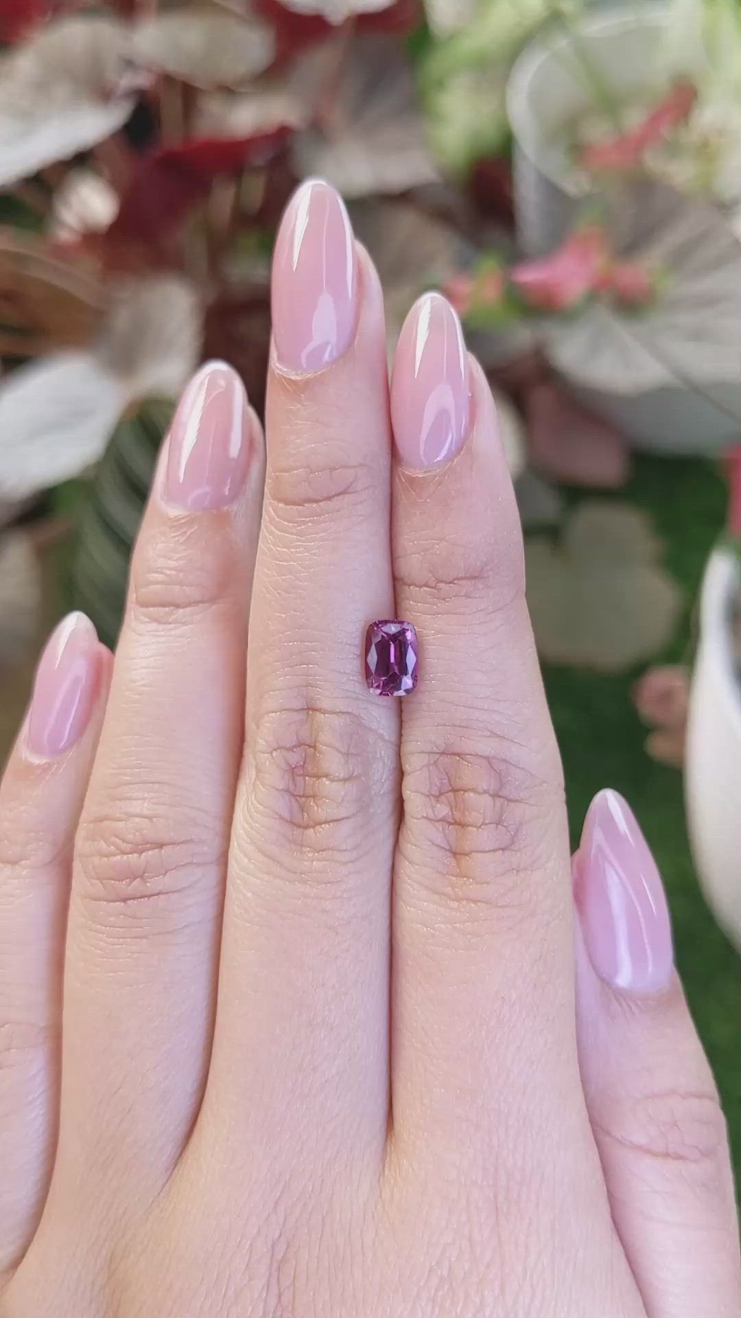 1.22 Ct. Purplish Pink Spinel from Ceylon (Sri Lanka) Size Video