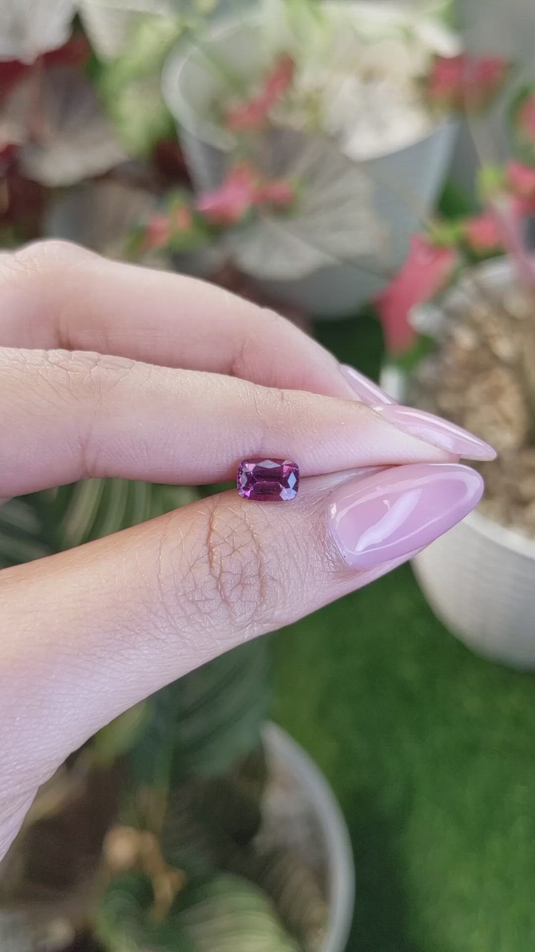 1.22 Ct. Purplish Pink Spinel from Ceylon (Sri Lanka) Size Video