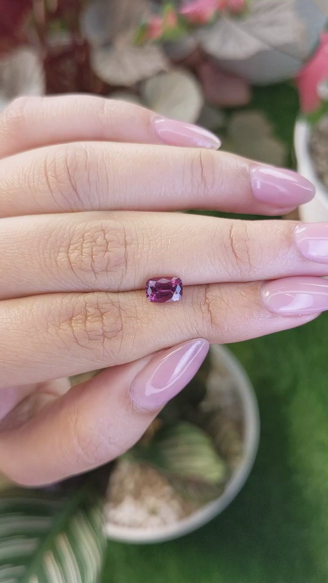 1.22 Ct. Purplish Pink Spinel from Ceylon (Sri Lanka) Size Video