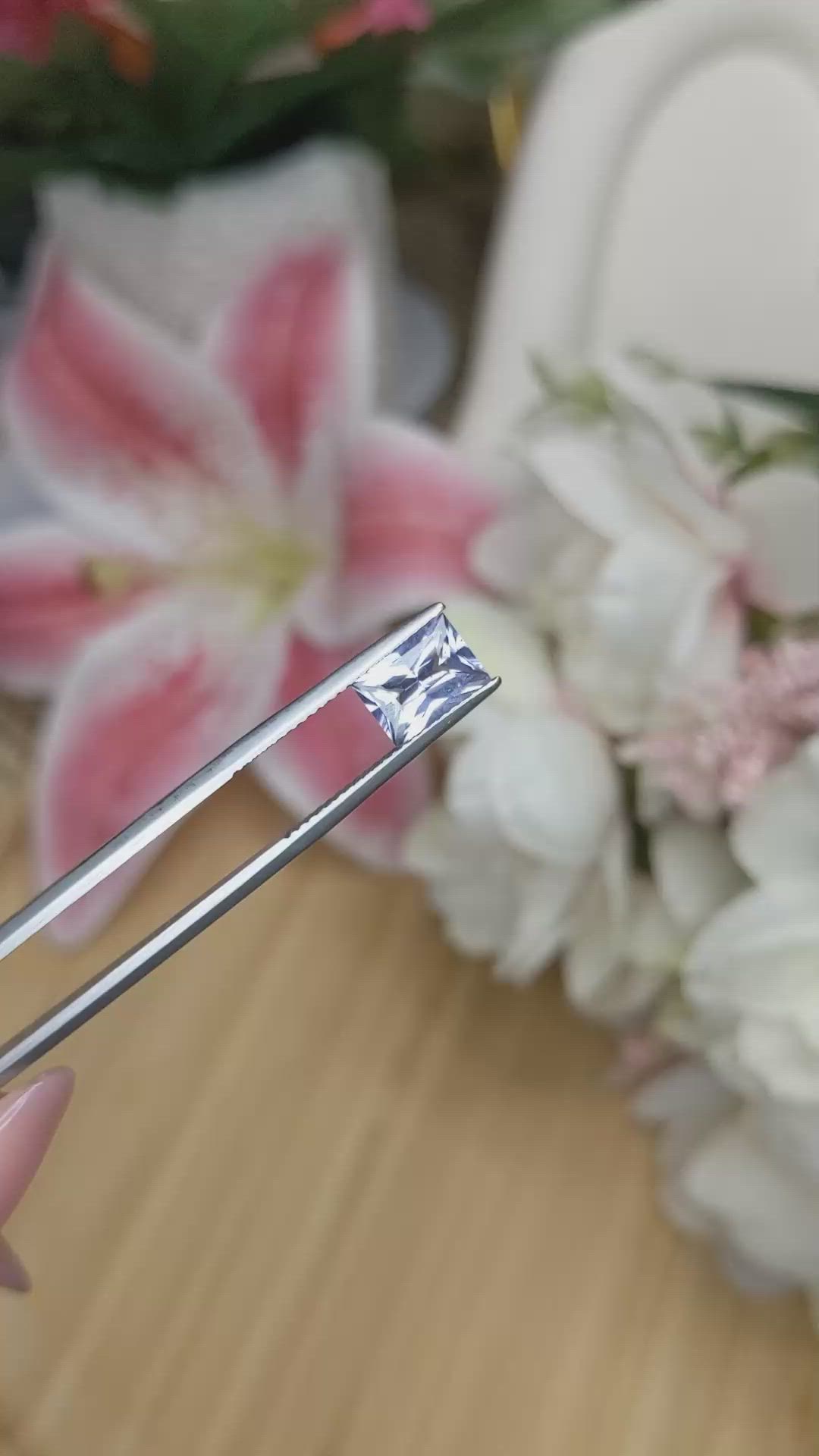 1.50 Ct. Violet Spinel from Ceylon (Sri Lanka) Size Video