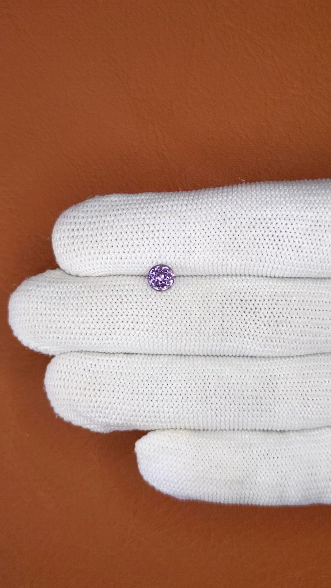 0.79 Ct. Purple Spinel from Ceylon (Sri Lanka) Size Video