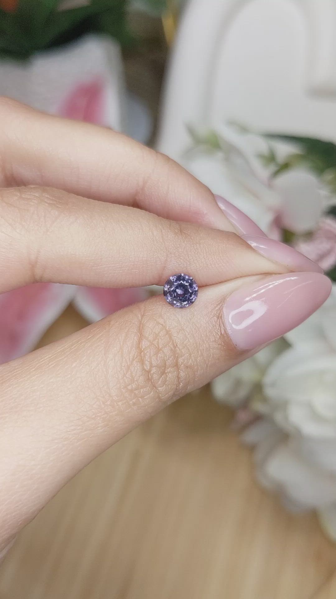 0.79 Ct. Purple Spinel from Ceylon (Sri Lanka) Size Video