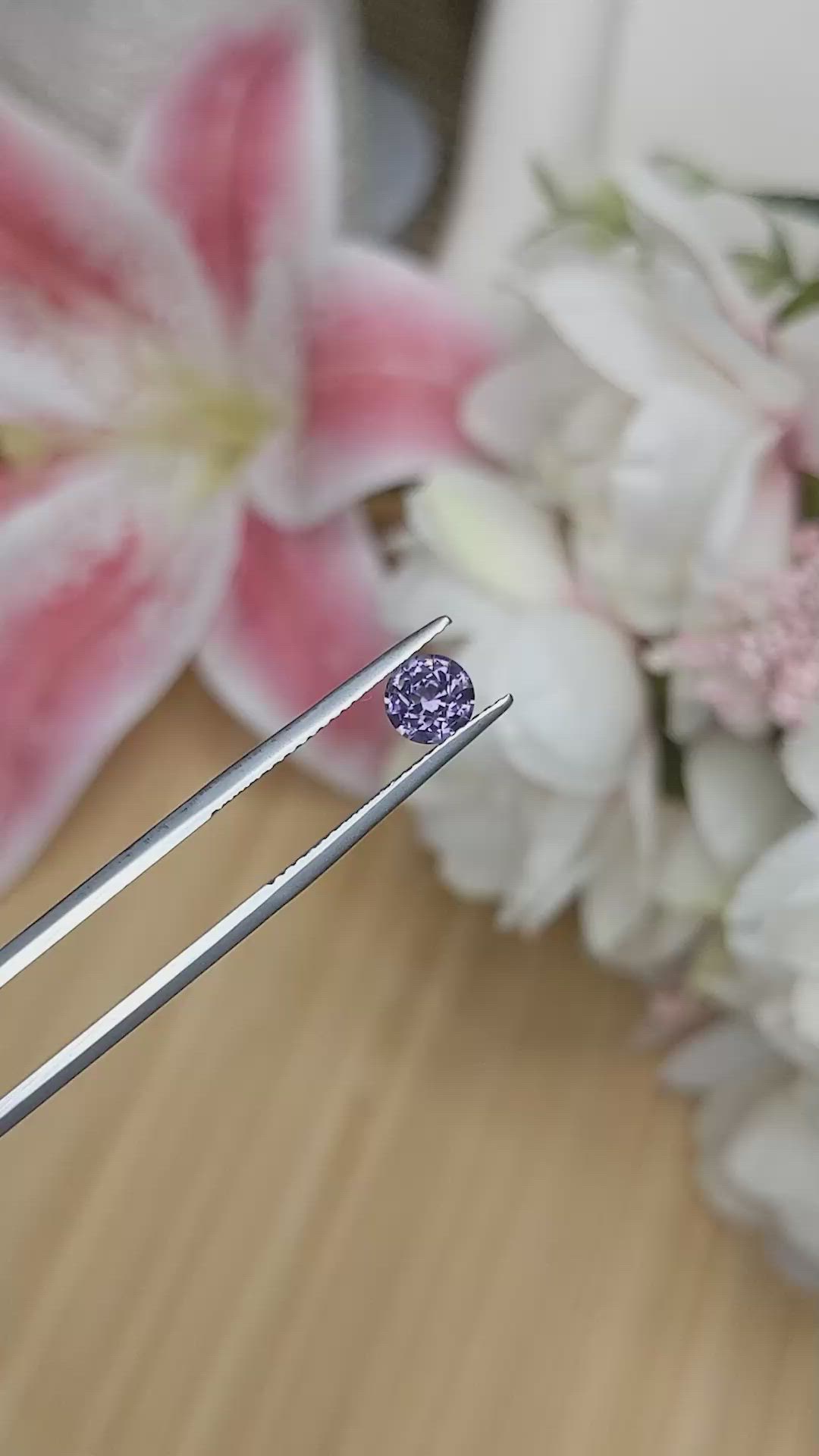 0.79 Ct. Purple Spinel from Ceylon (Sri Lanka) Size Video