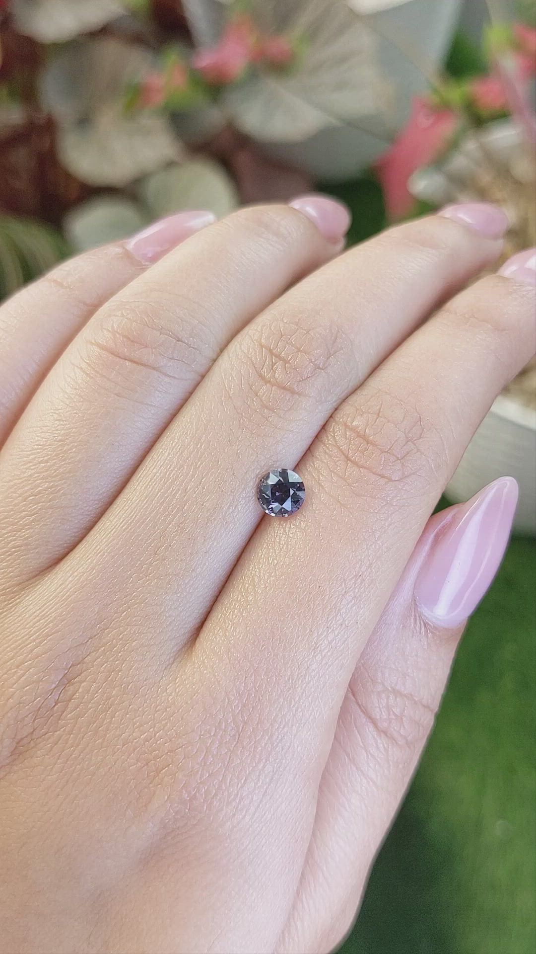 0.79 Ct. Purple Spinel from Ceylon (Sri Lanka) Size Video