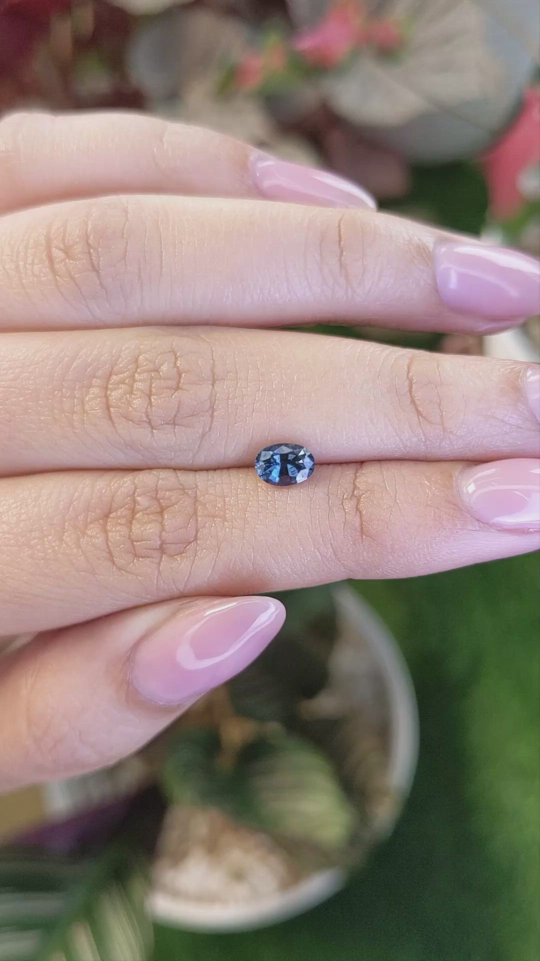 0.76 Ct. Greenish Blue Spinel from Ceylon (Sri Lanka) Size Video