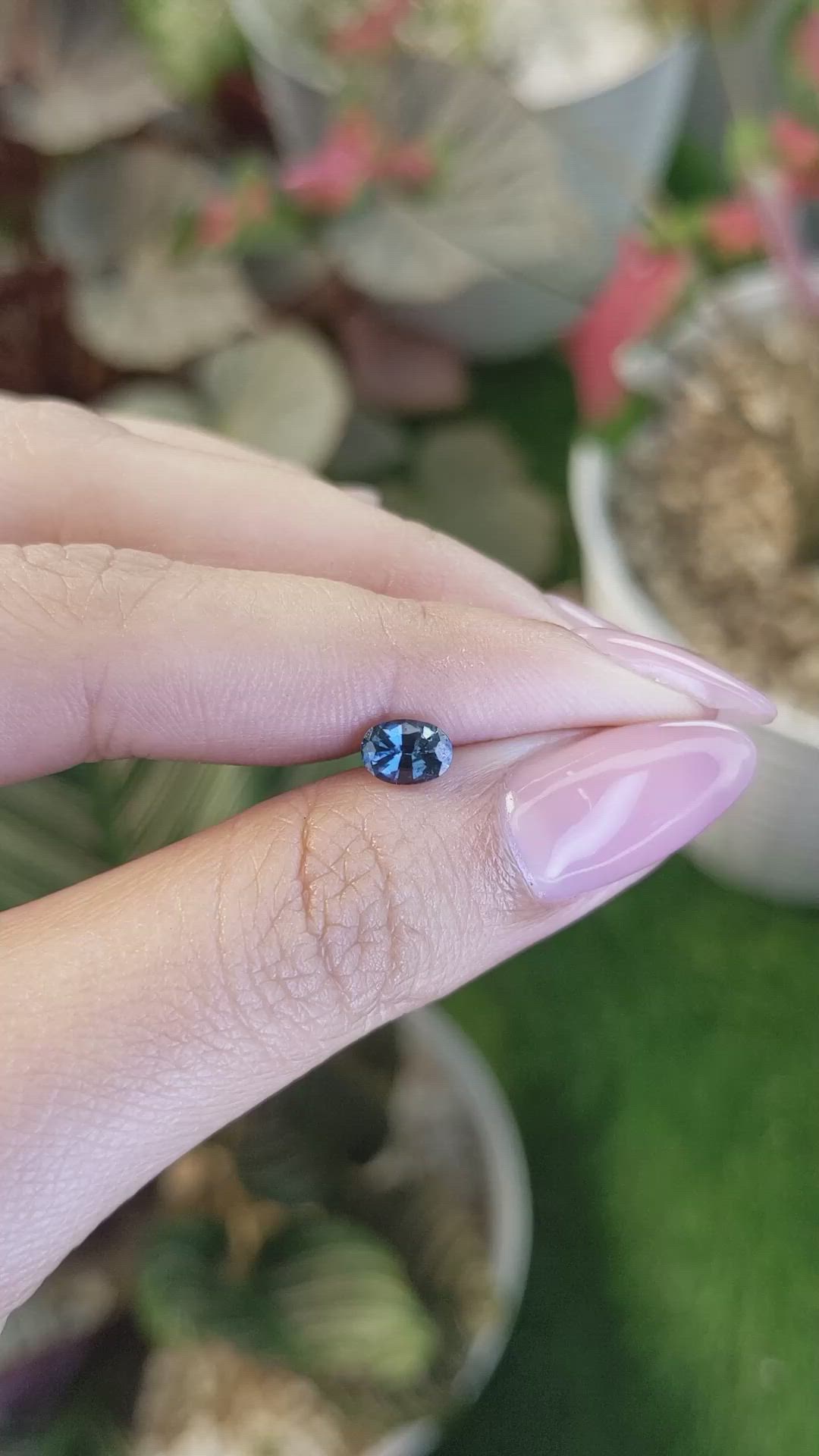 0.76 Ct. Greenish Blue Spinel from Ceylon (Sri Lanka) Size Video