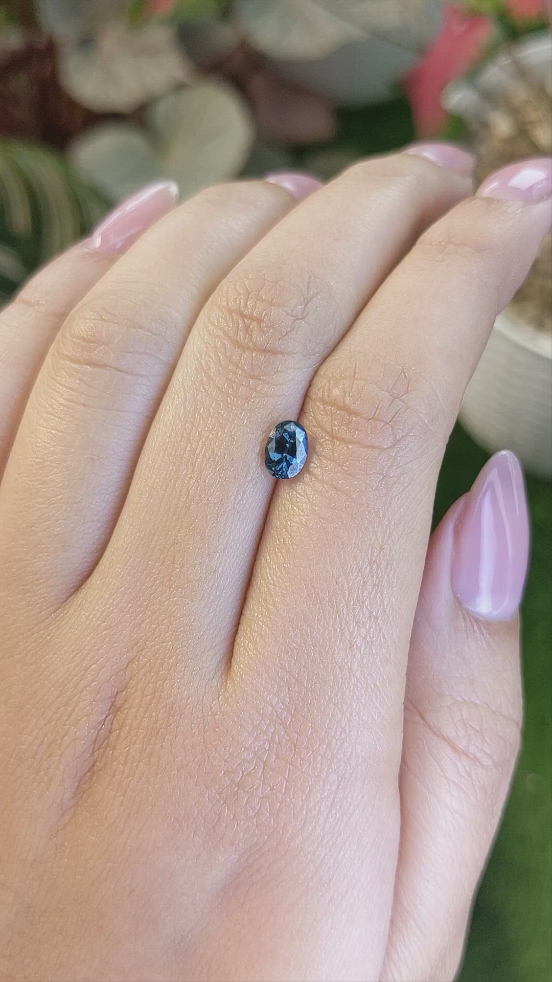 0.76 Ct. Greenish Blue Spinel from Ceylon (Sri Lanka) Size Video