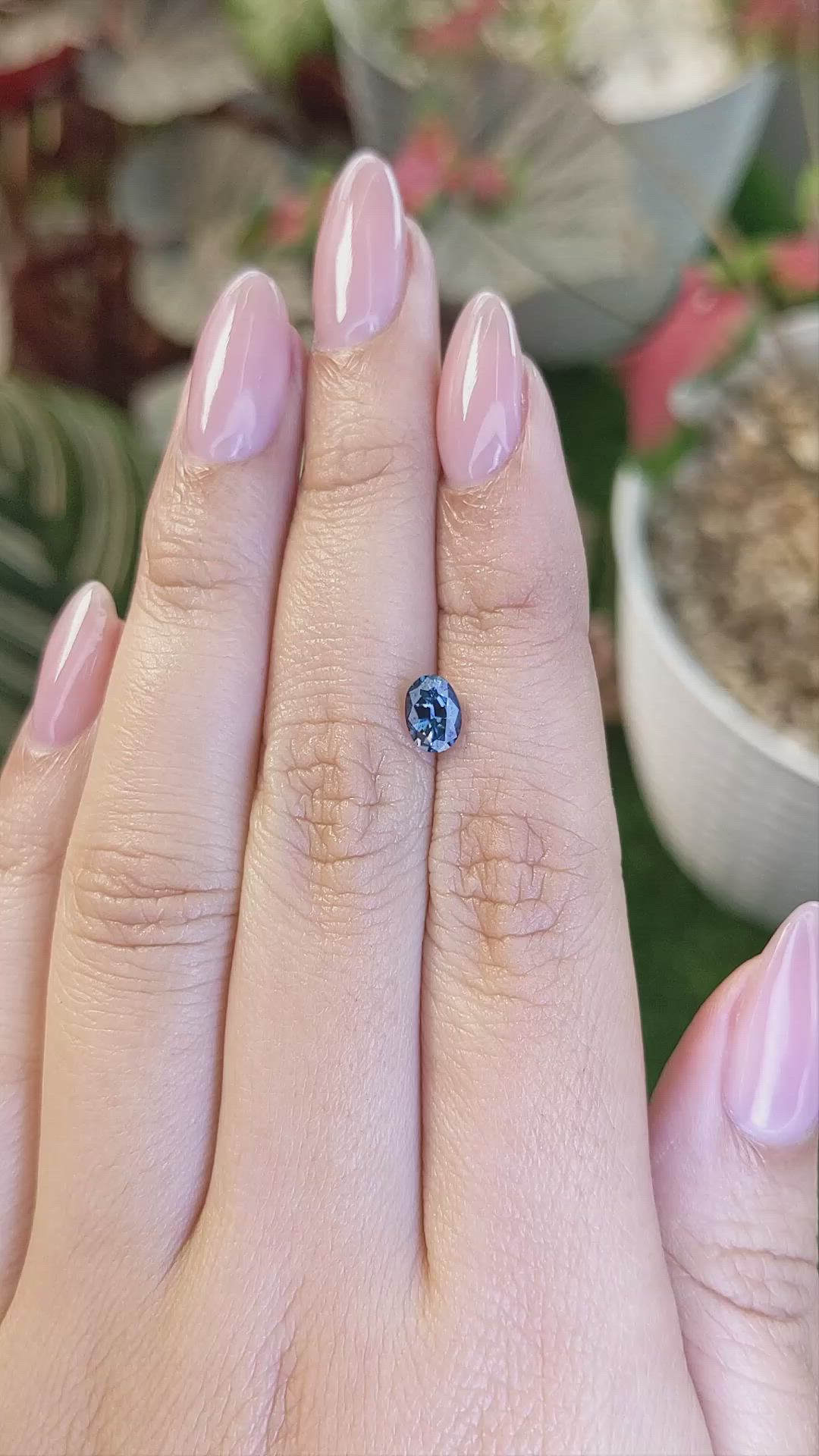 0.76 Ct. Greenish Blue Spinel from Ceylon (Sri Lanka) Size Video