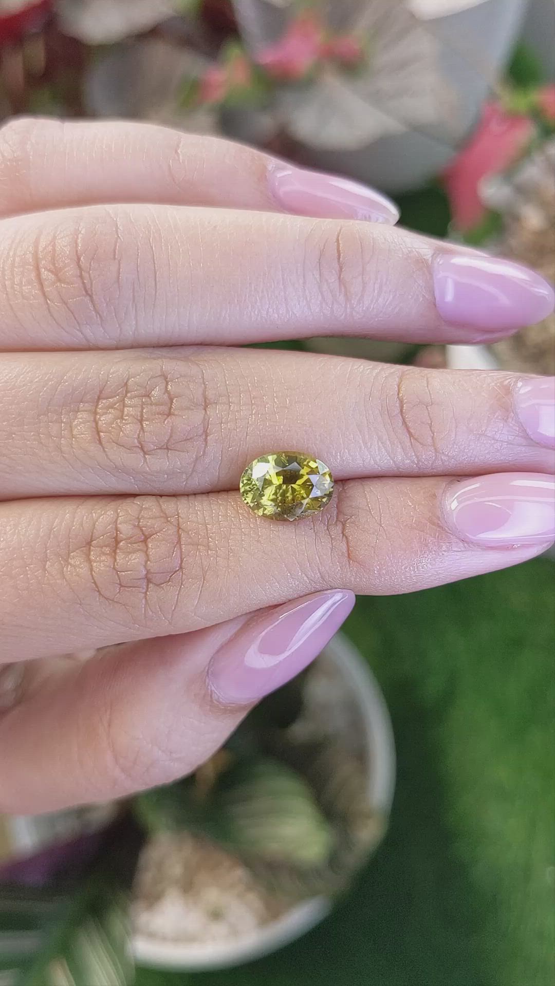 2.81 Ct. Brownish Yellow Chrysoberyl from Ceylon (Sri Lanka) Size Video