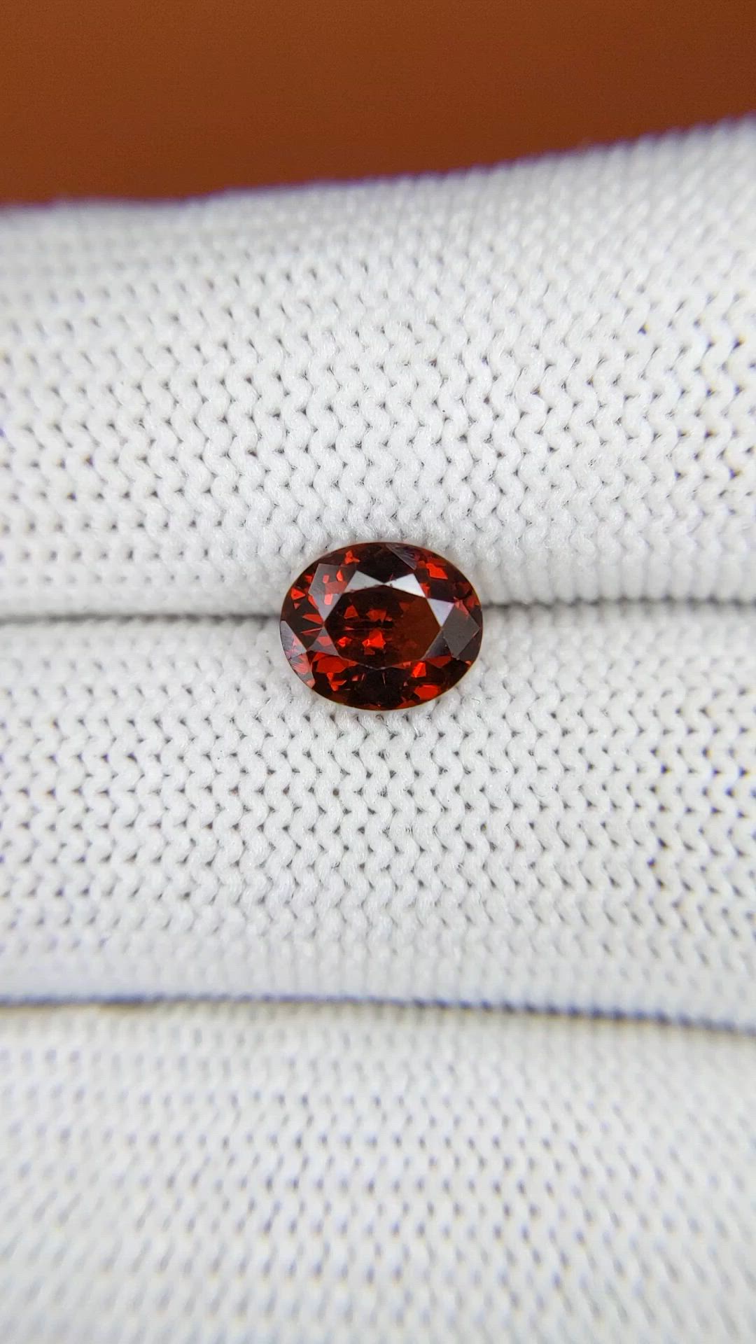 1.87 Ct. Red Garnet from Ceylon (Sri Lanka) Size Video